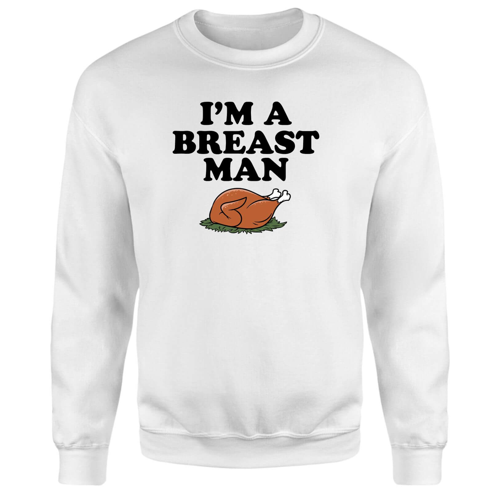 Breast Man Sweatshirt - White - S - White
