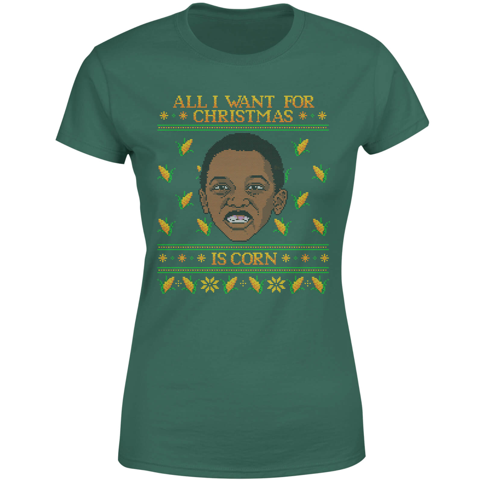 Corn Kid All I Want For Christmas Is Corn Women's T-Shirt - Green - XXL - Green