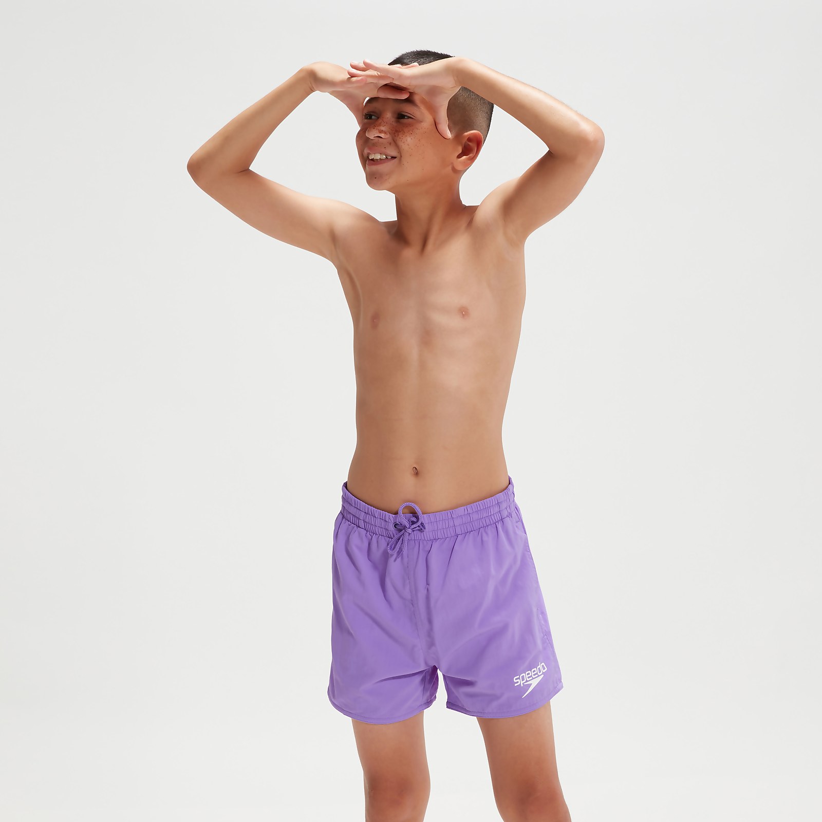 Short de bain Garçon Essential 33 cm lilas
