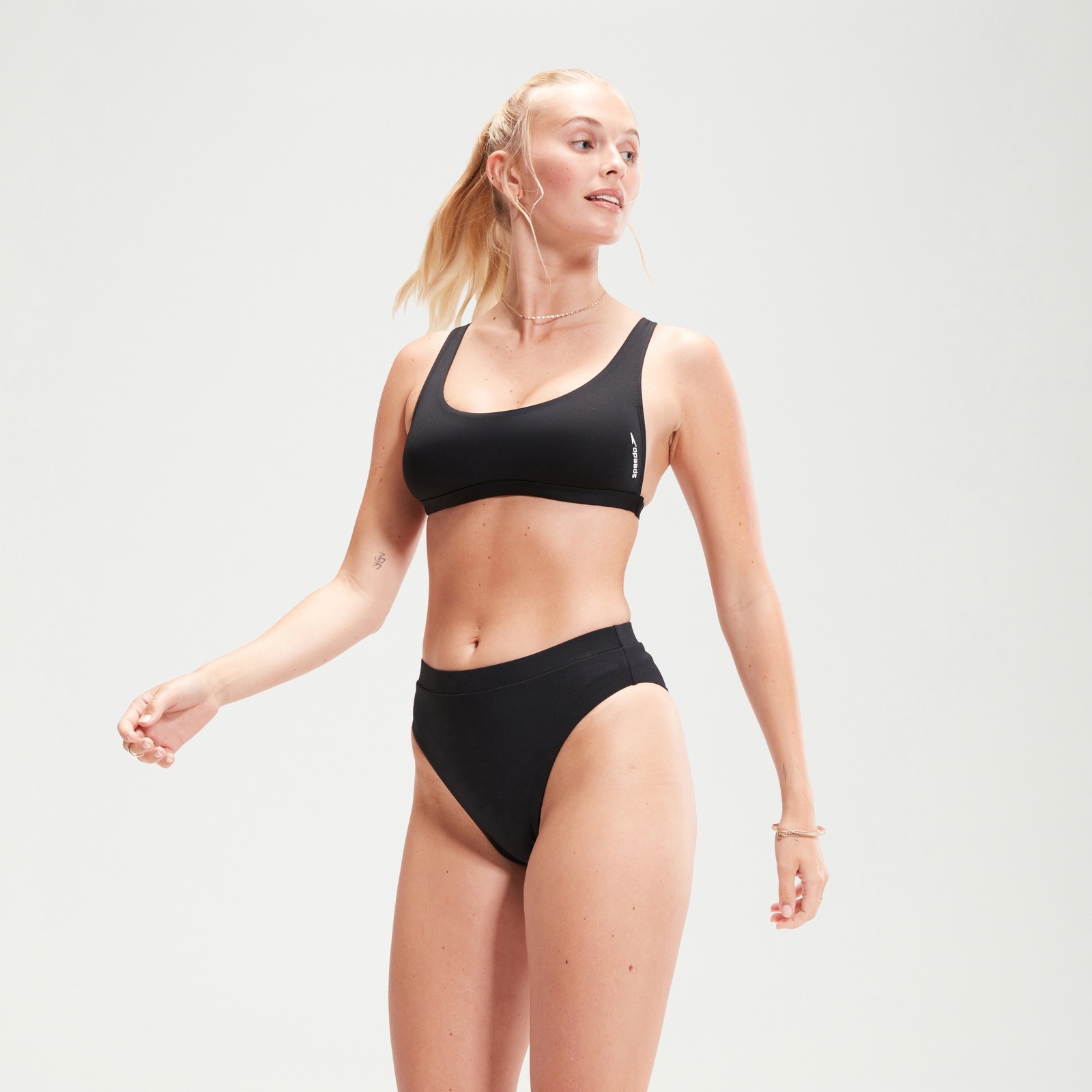 FLU3NTE High Waist Bikini Bottom Black