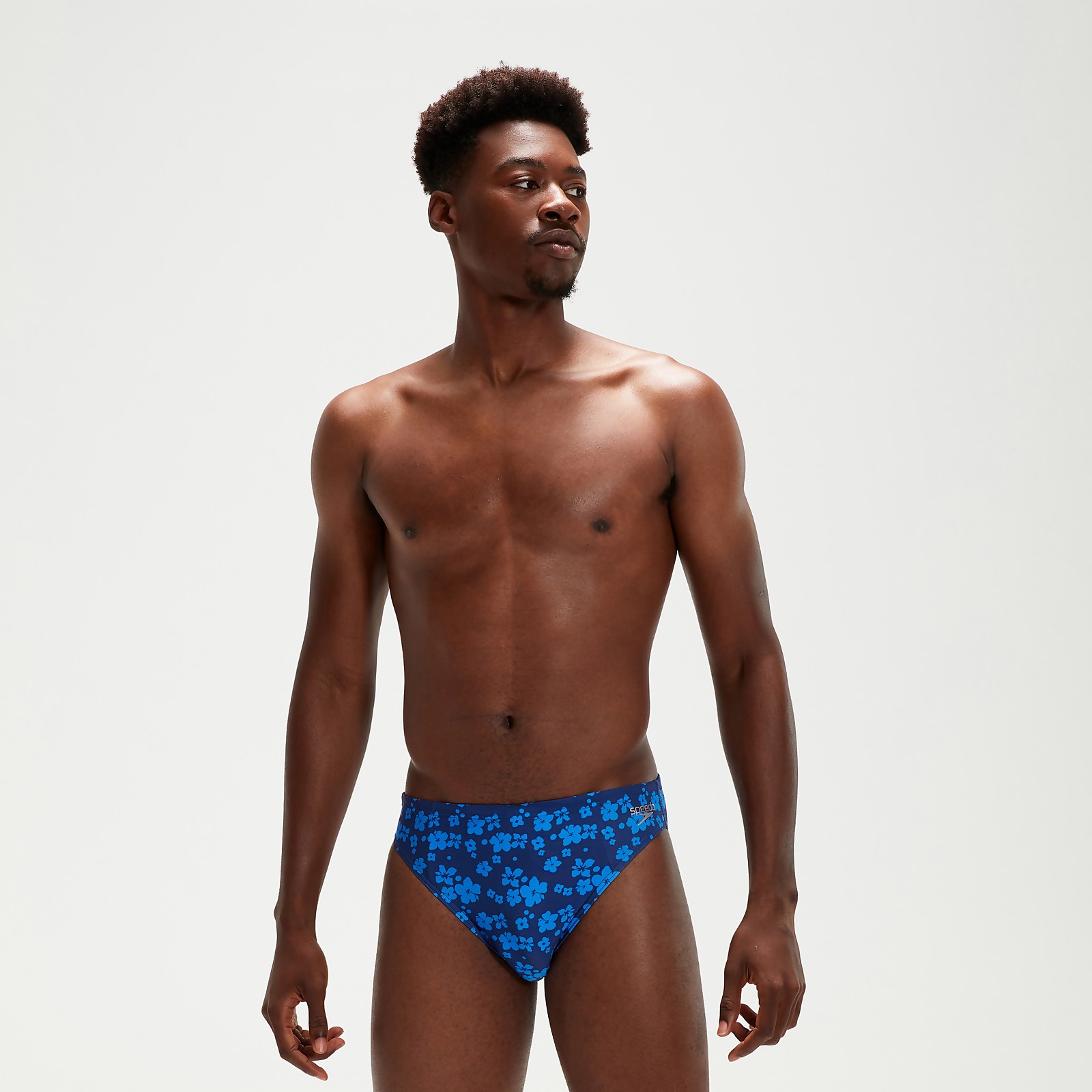 Photos - Swimwear Speedo Men's 5cm Club Training Bondi Blossom Brief Blue 