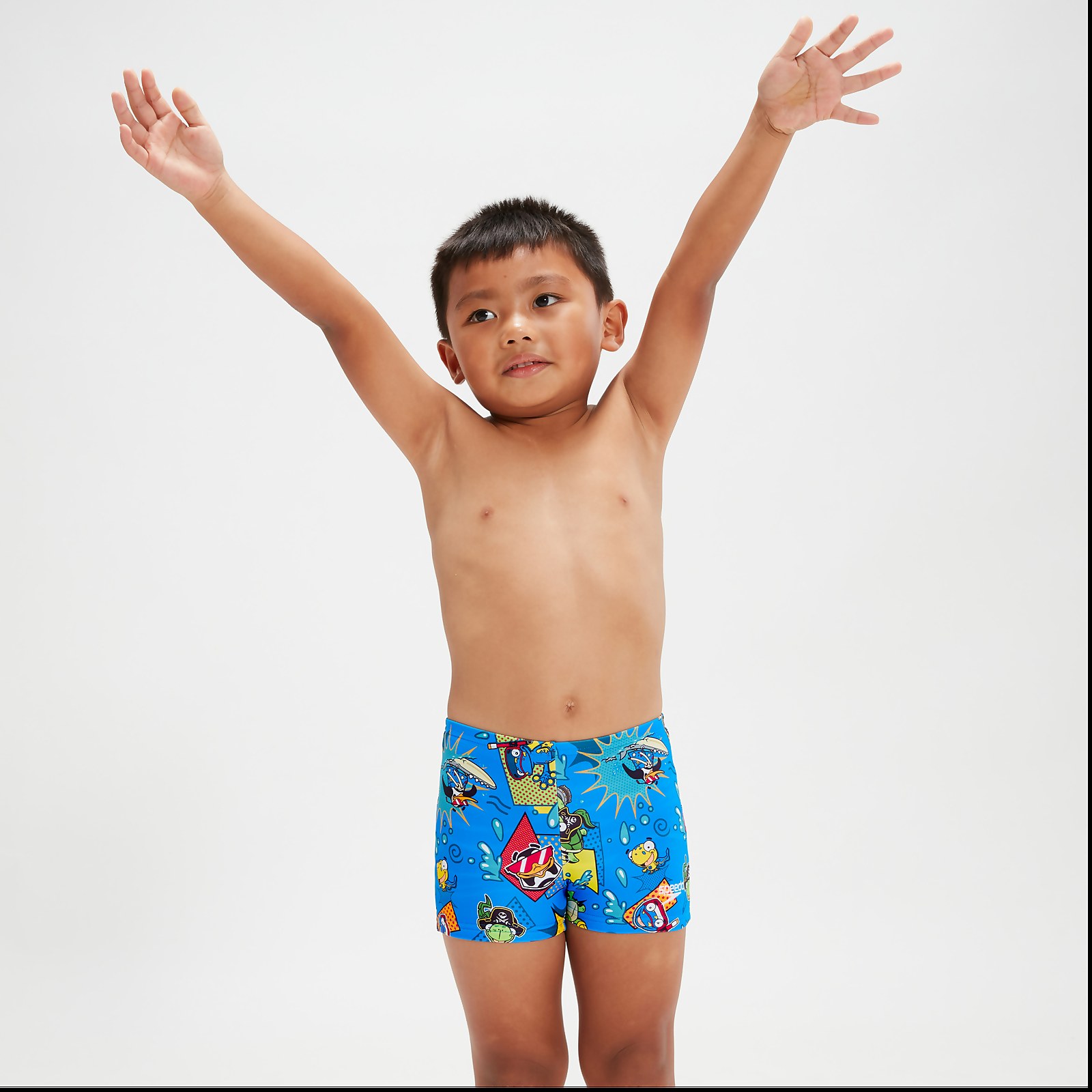 Photos - Swimwear Speedo Infant Boys' Learn To Swim Aquashorts Blue/Yellow 