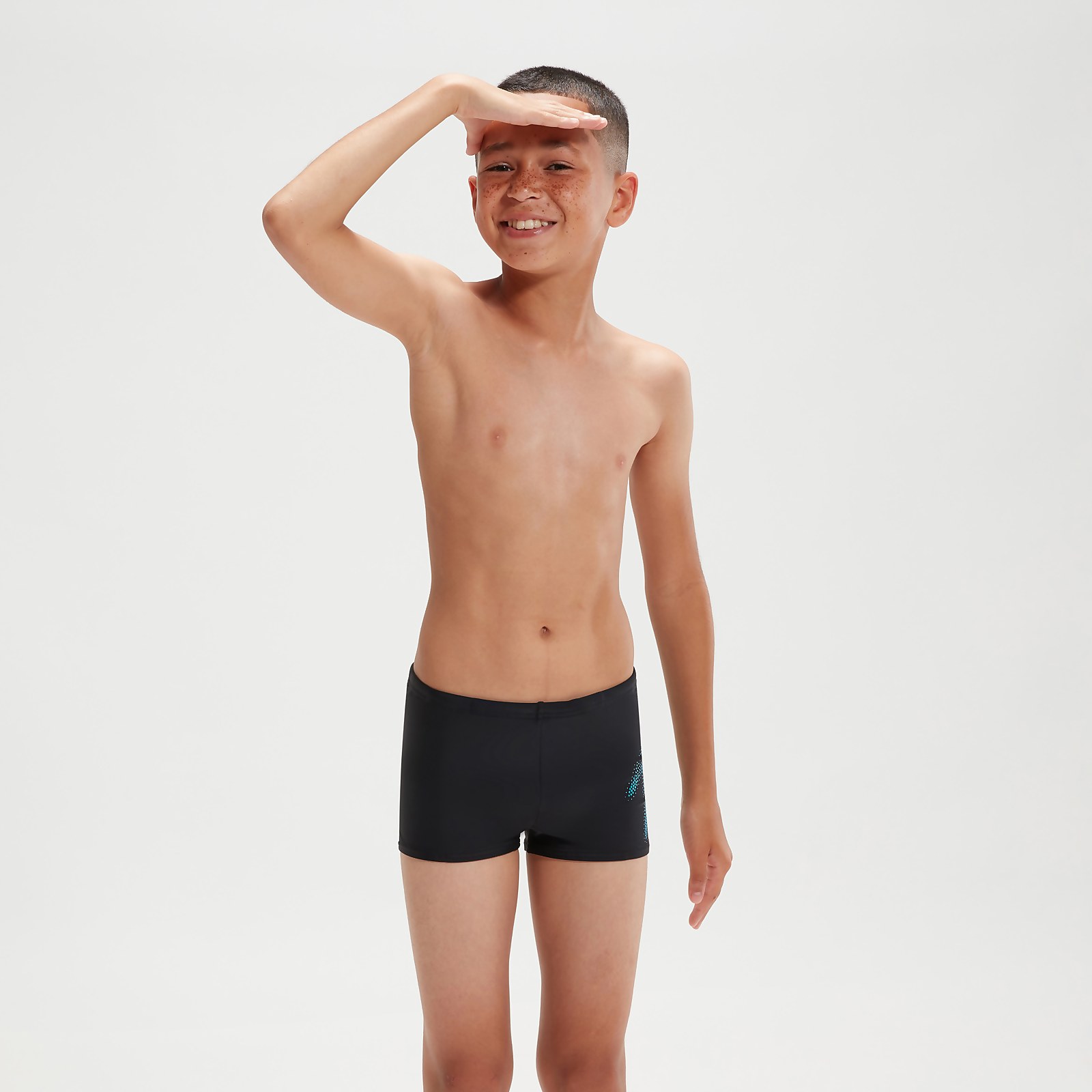 Boxer de bain Garçon HyperBoom noir/bleu