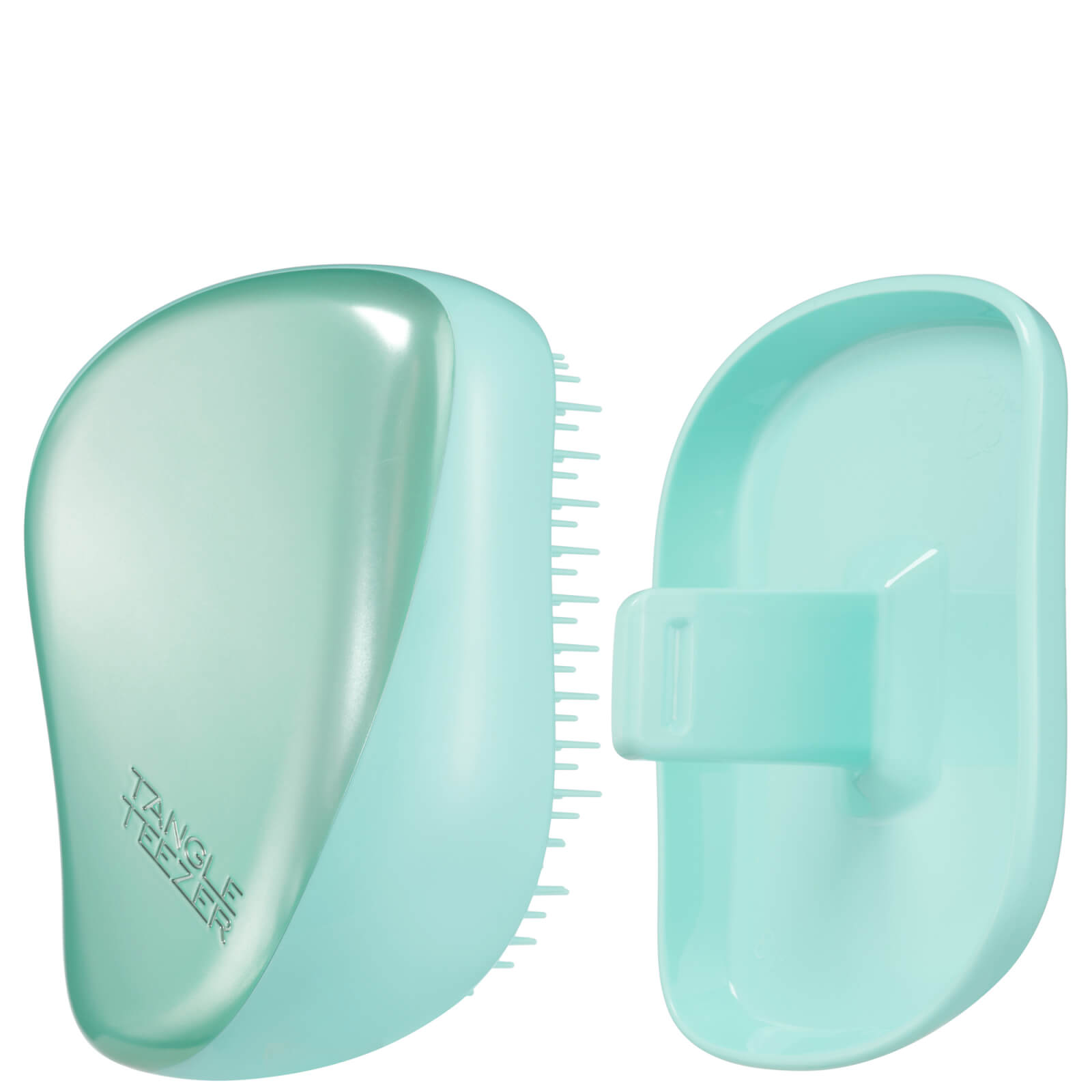 Tangle Teezer Compact Styler Brush Teal/matte Chrome In White