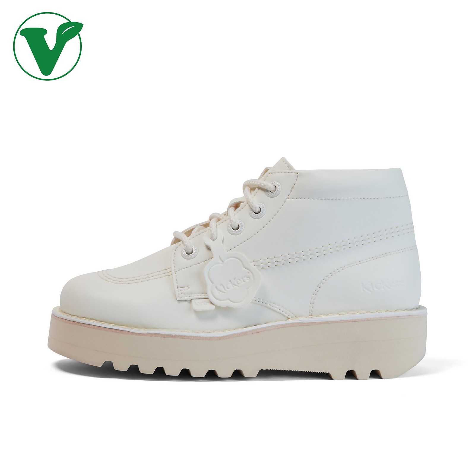 Adult Unisex Kick Hi Stack Leather Alternative White