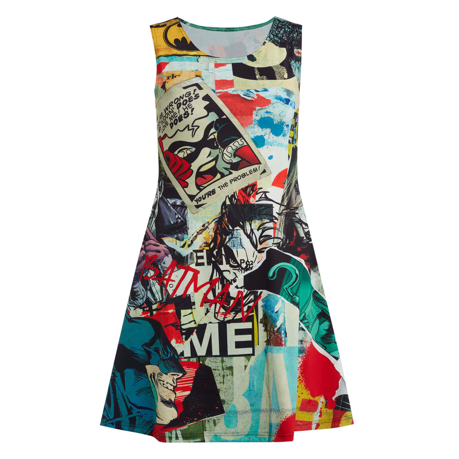 

Supasuta x Batman Torn Collage Skater Dress - XL