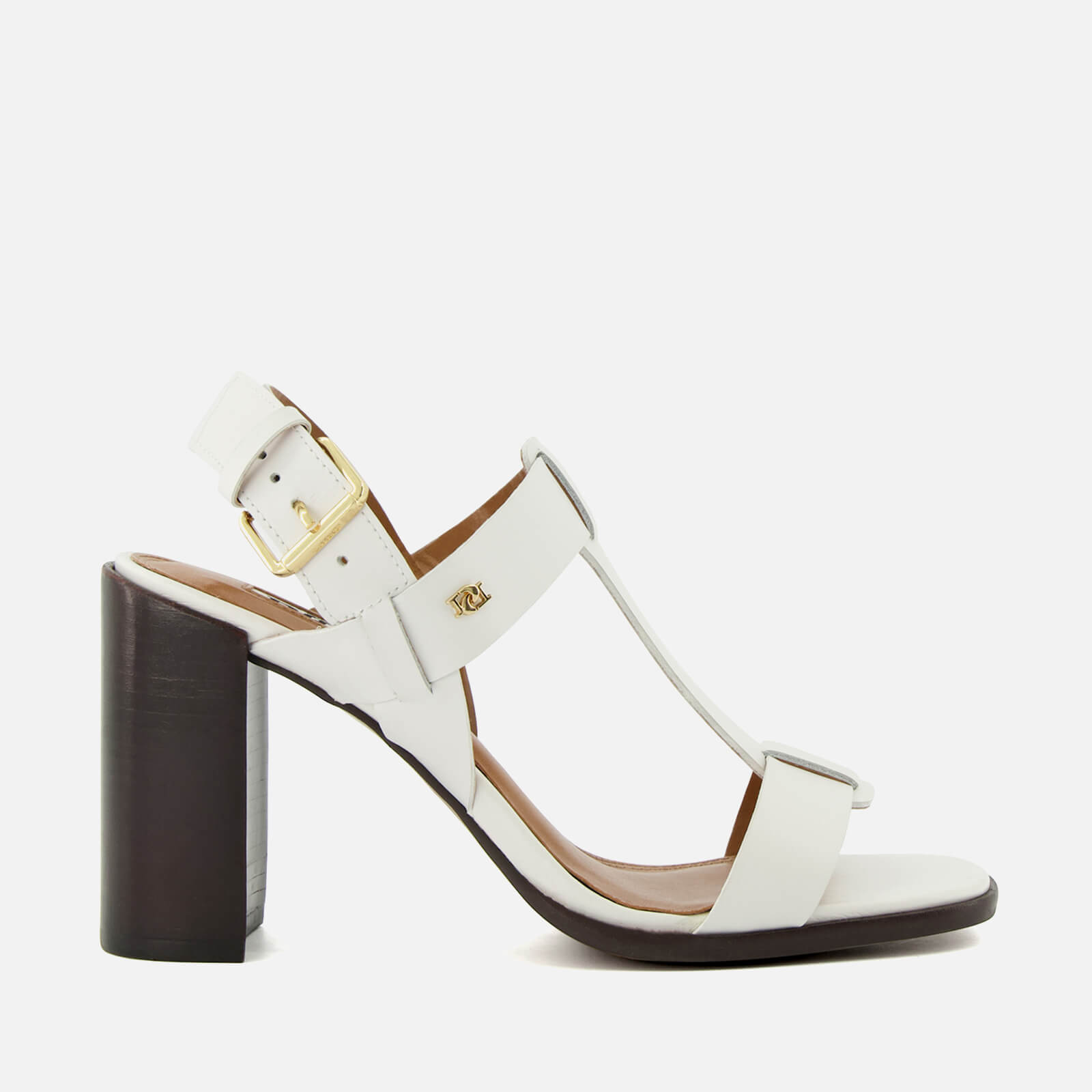 Dune London Jacie Open Toe Leather Block Heeled Sandals