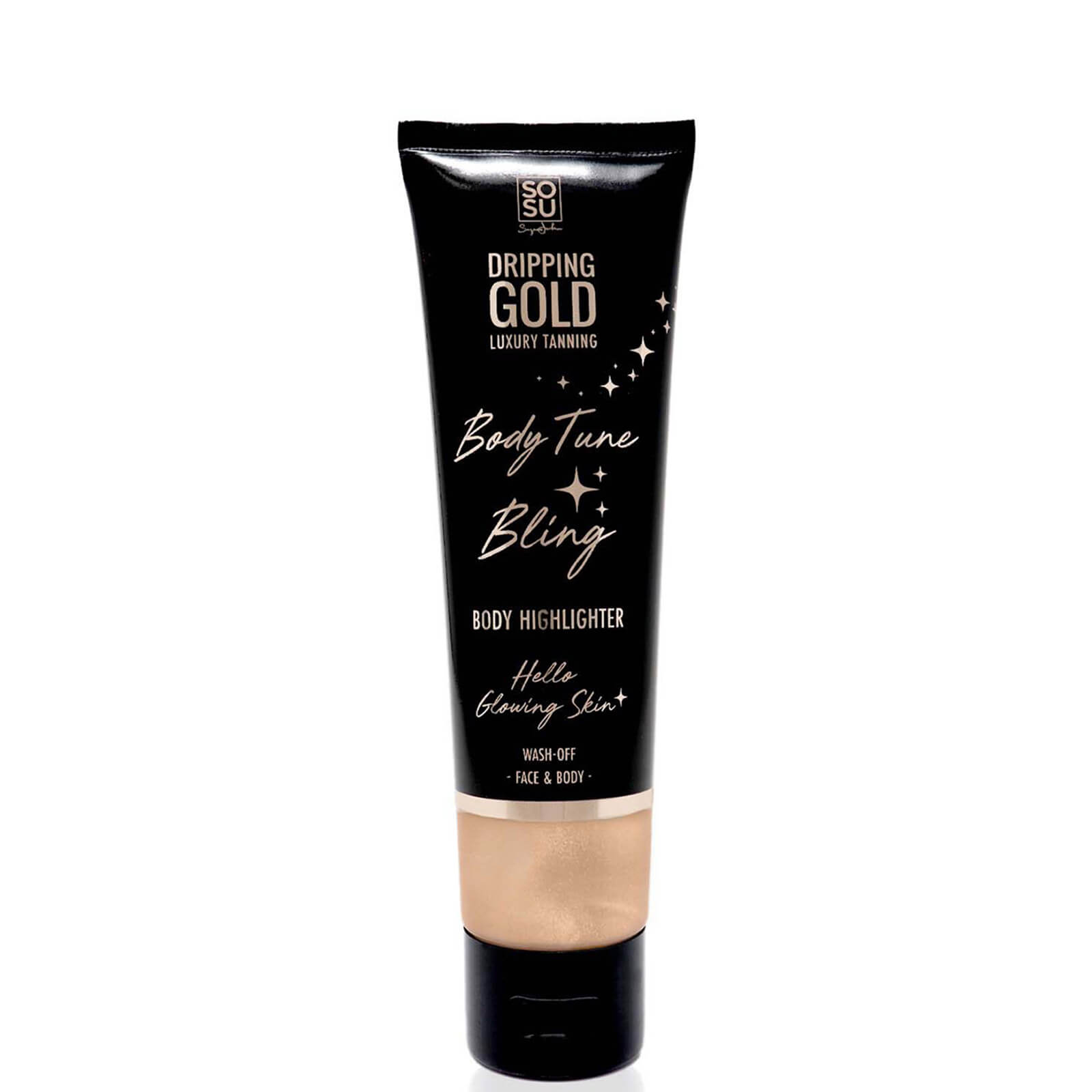Dripping Gold Body Tune Bling Tan 201ml In White
