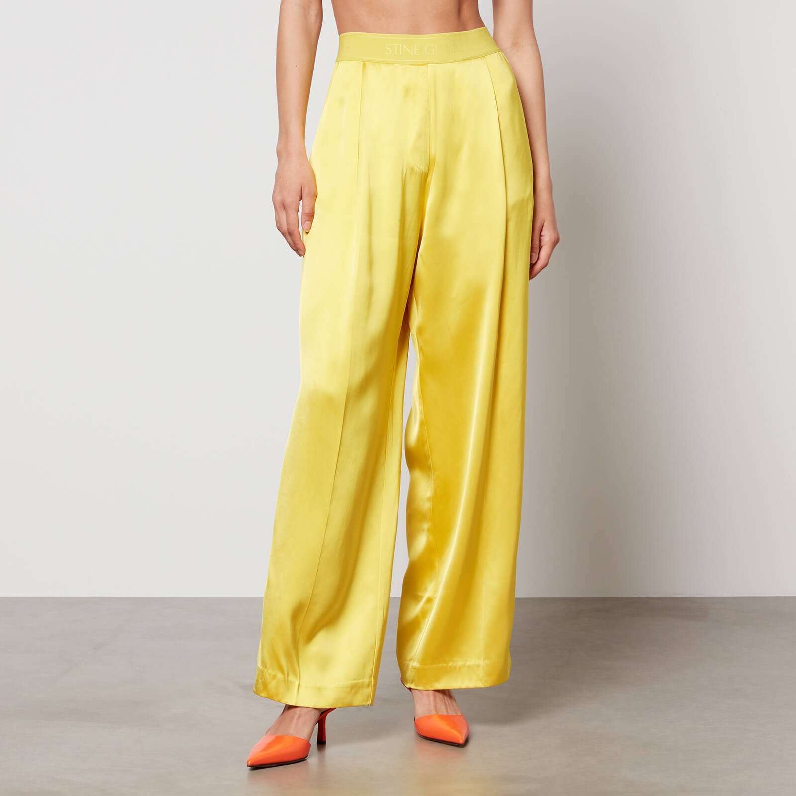 Stine Goya Ciara Satin Wide-Leg Trousers - S