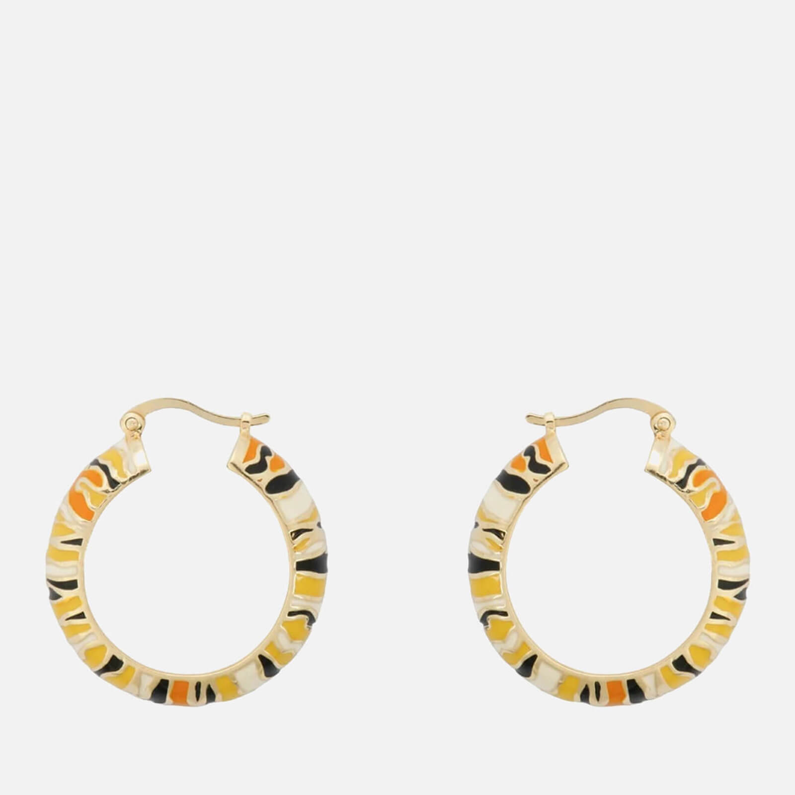 Image of anna + nina Garden Tiger Gold-Plated Hoop Earrings