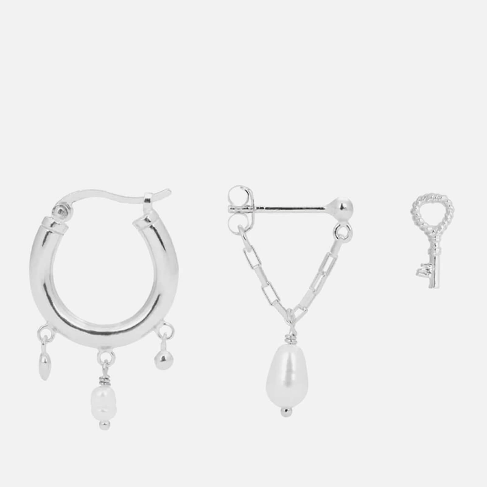 Image of anna + nina Surreal Poetry Gold-Toned Plated Sterling Silver Earring Set