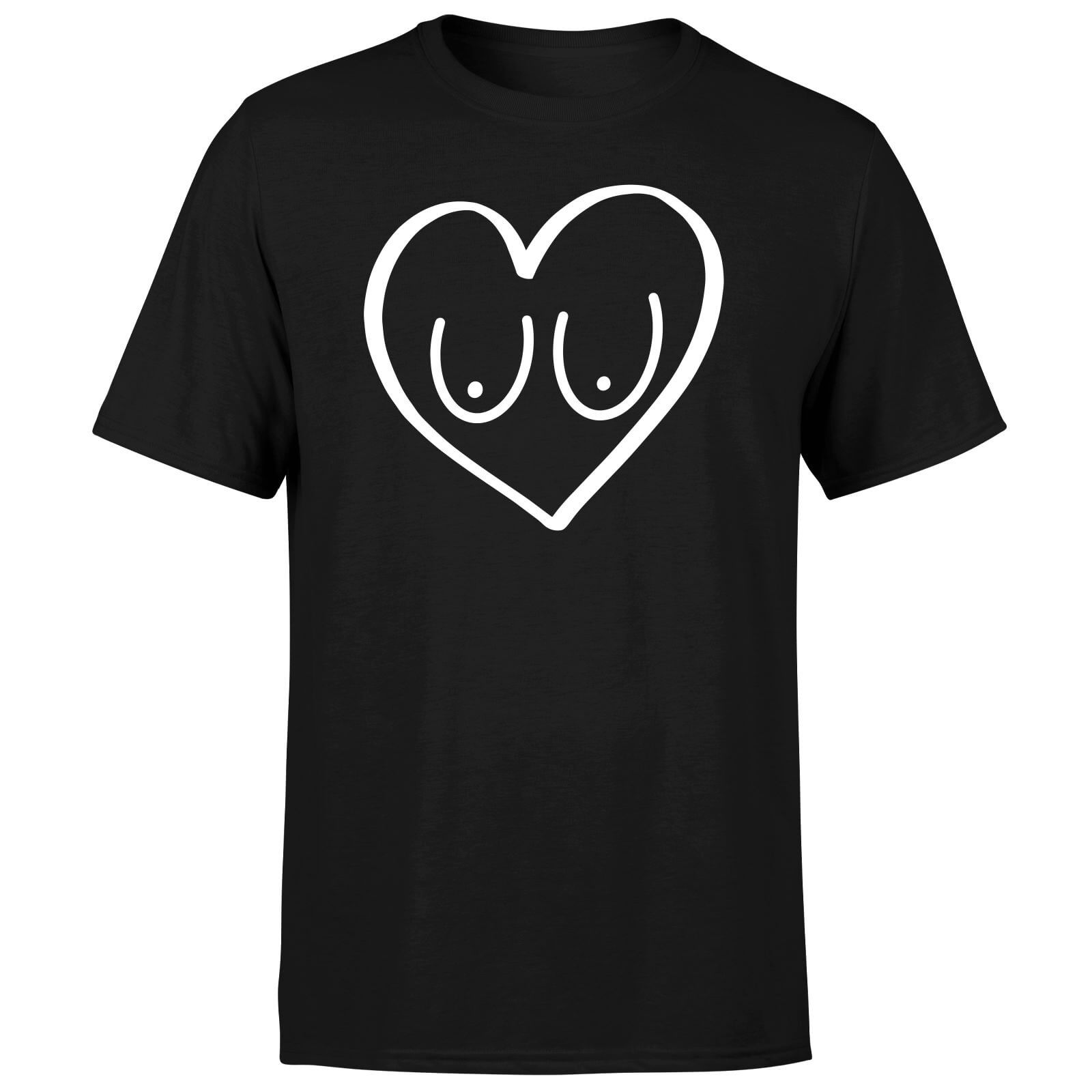 Breast Heart Men's T-Shirt - Black - XXL - Black