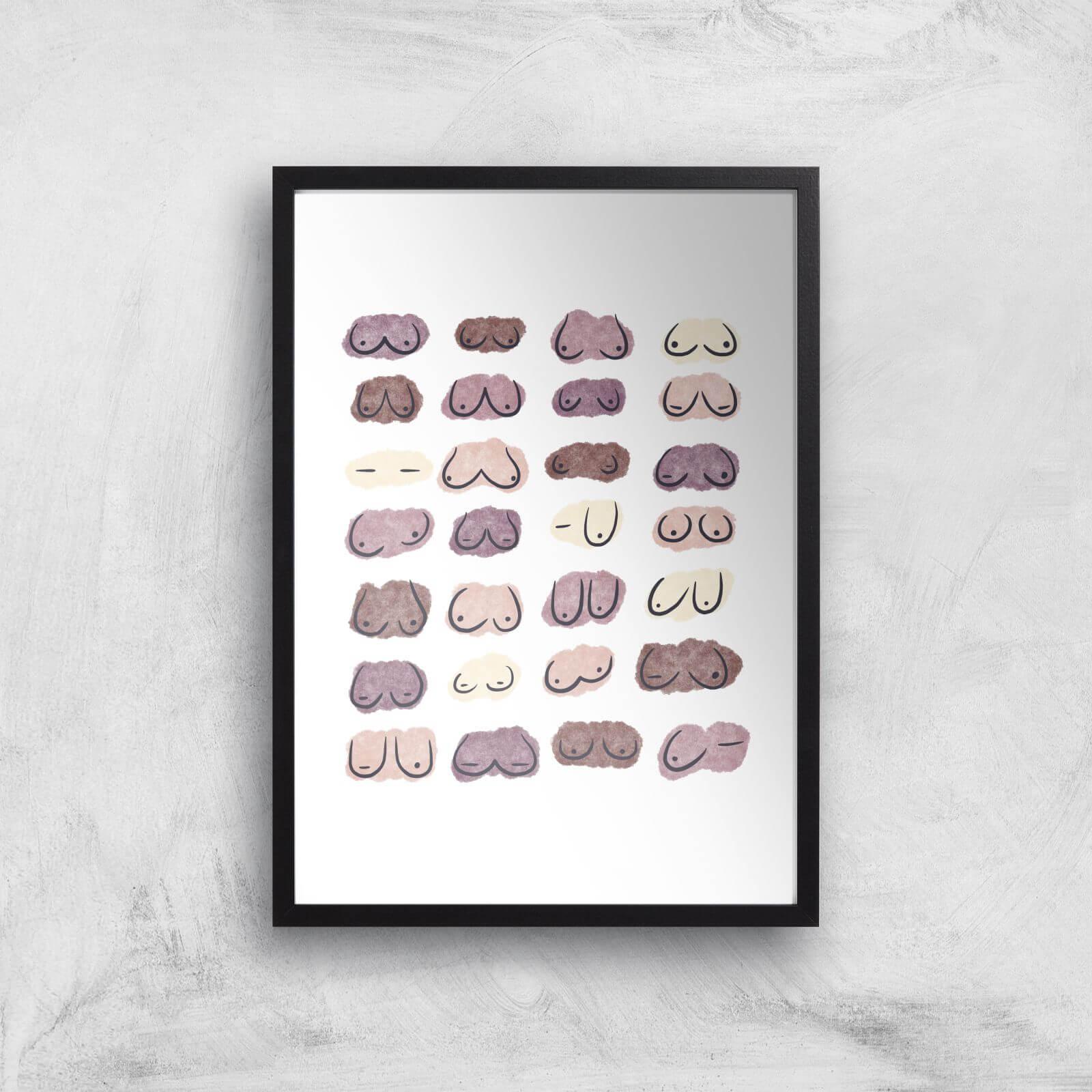 Hoohas Spoldges Giclee Art Print - A4 - Black Frame