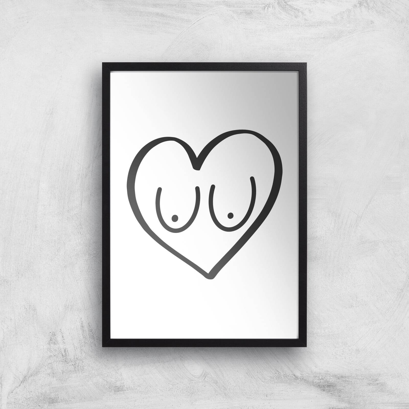 Lovely Jubblies Giclee Art Print - A4 - Black Frame