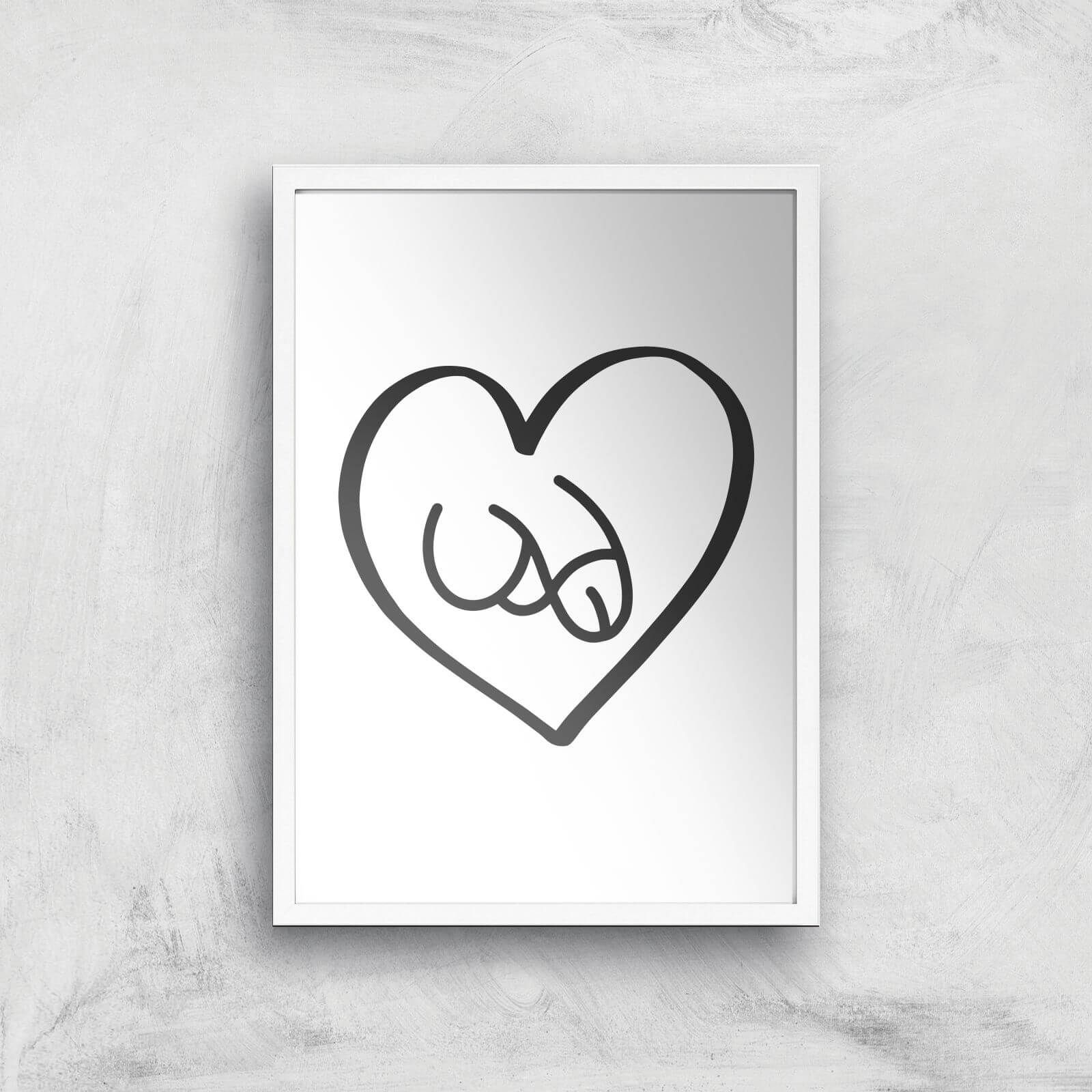Phallus Love Giclee Art Print - A4 - White Frame