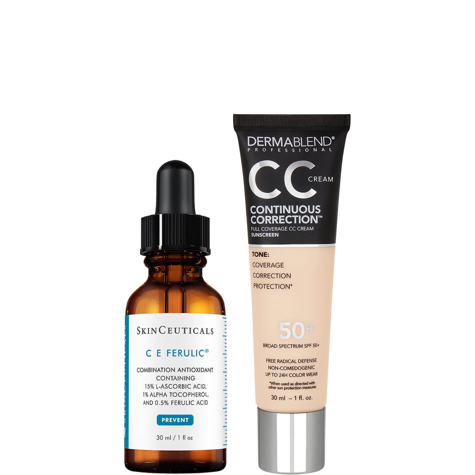 SkinCeuticals and Dermablend Anti-Aging Brightening Duo with Vitamin C and Niacinamide (Various Shades) (Worth $208.00) - 10N Fair 1