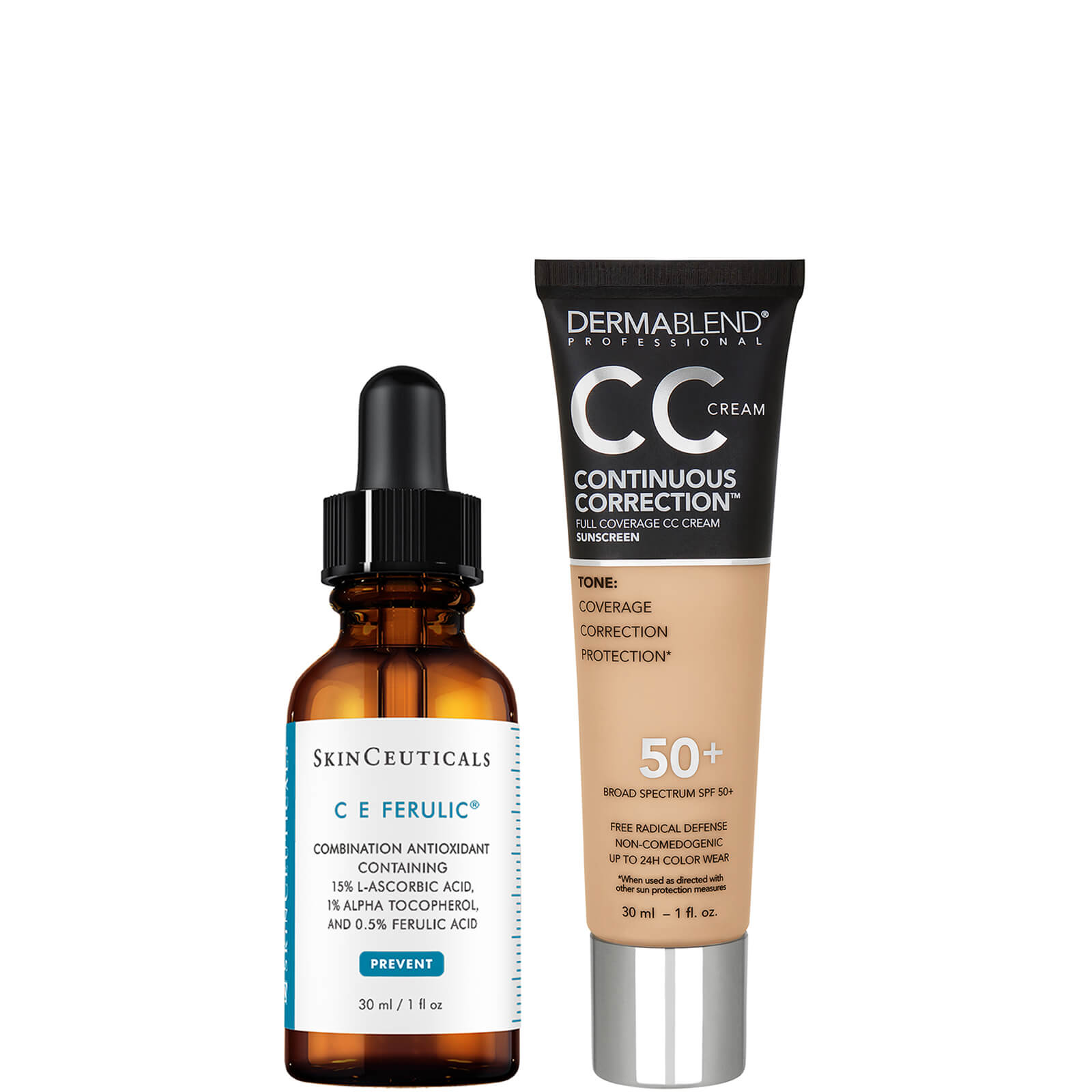 SkinCeuticals and Dermablend Anti-Aging Brightening Duo with Vitamin C and Niacinamide (Various Shades) ($223 Value) - 35N Light to Med