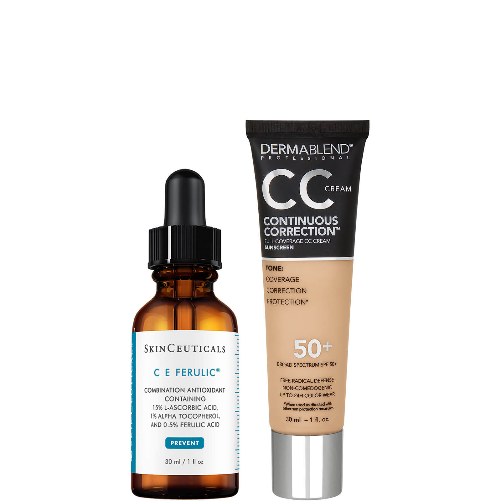SkinCeuticals and Dermablend Anti-Aging Brightening Duo with Vitamin C and Niacinamide (Various Shades) (Worth $208.00) - 35N Light to Med