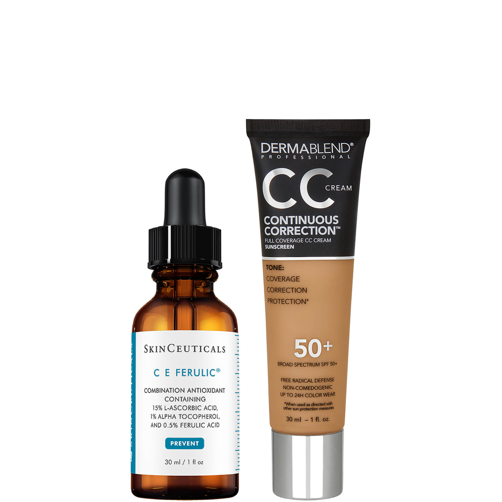SkinCeuticals and Dermablend Anti-Aging Brightening Duo with Vitamin C and Niacinamide (Various Shades) ($223 Value) - 50N Tan 1