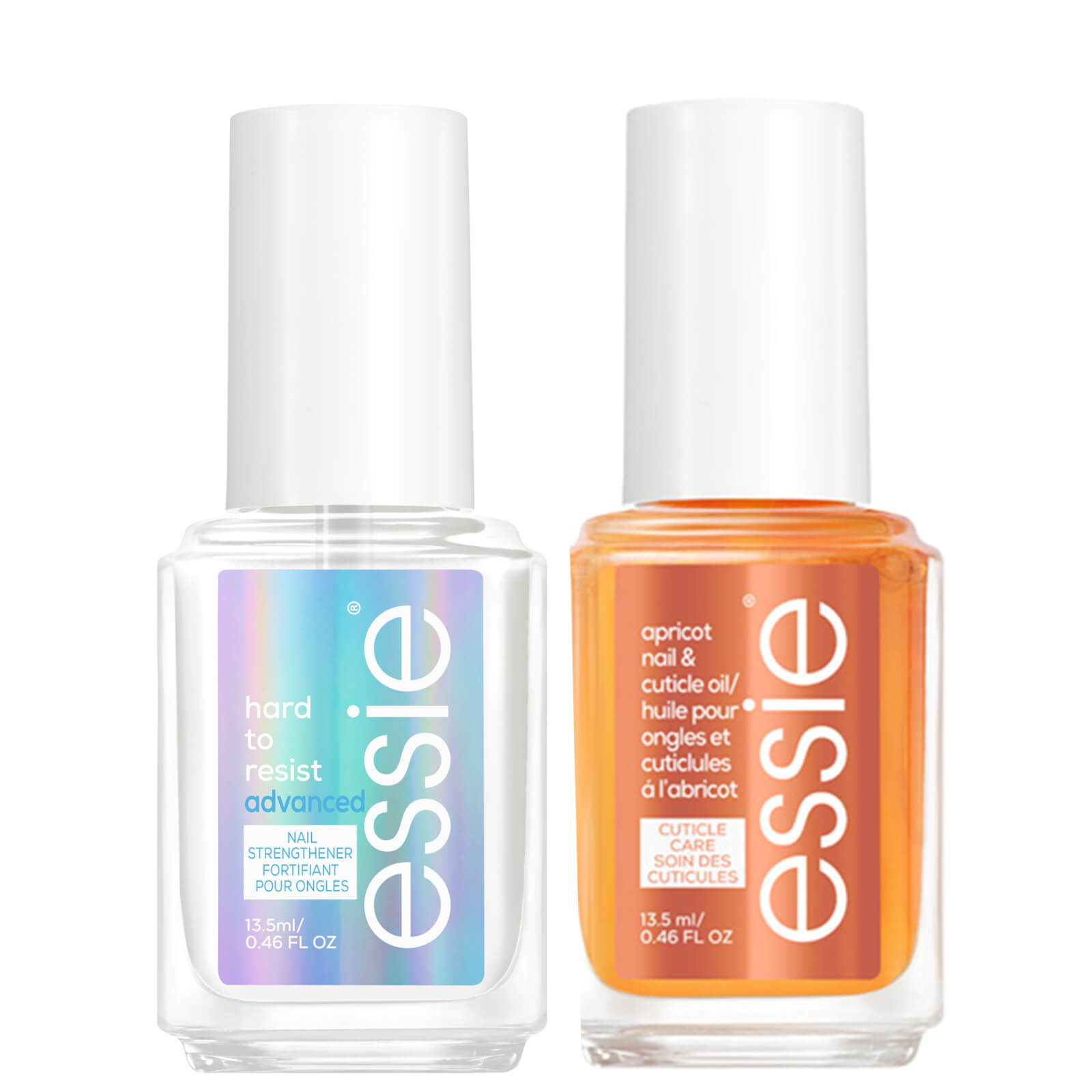 Essie Nail Care Hard To Resist Advanced And Cuticle Oil Apricot Treatment Duo Kit In White