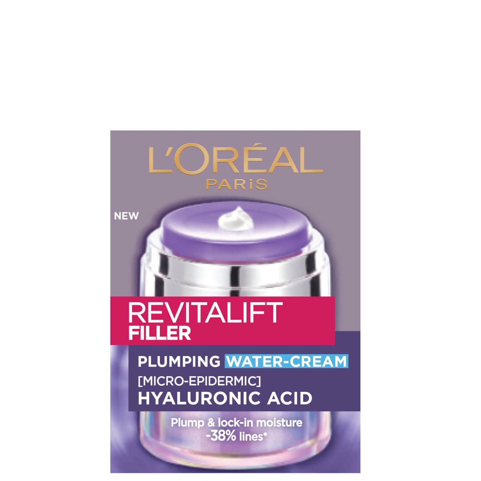 L'oréal Paris Revitalift Filler Line Plumping Water Cream 50ml In Purple