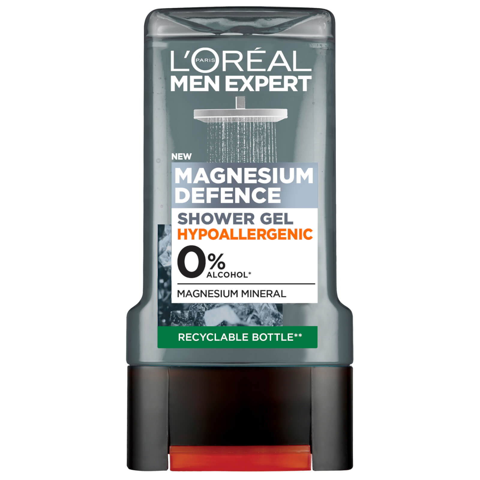 Loréal Paris Men Expert L'oréal Paris Men Expert Magnesium Defence Hypoallergenic Shower Gel For Sensitive Skin 300ml In White