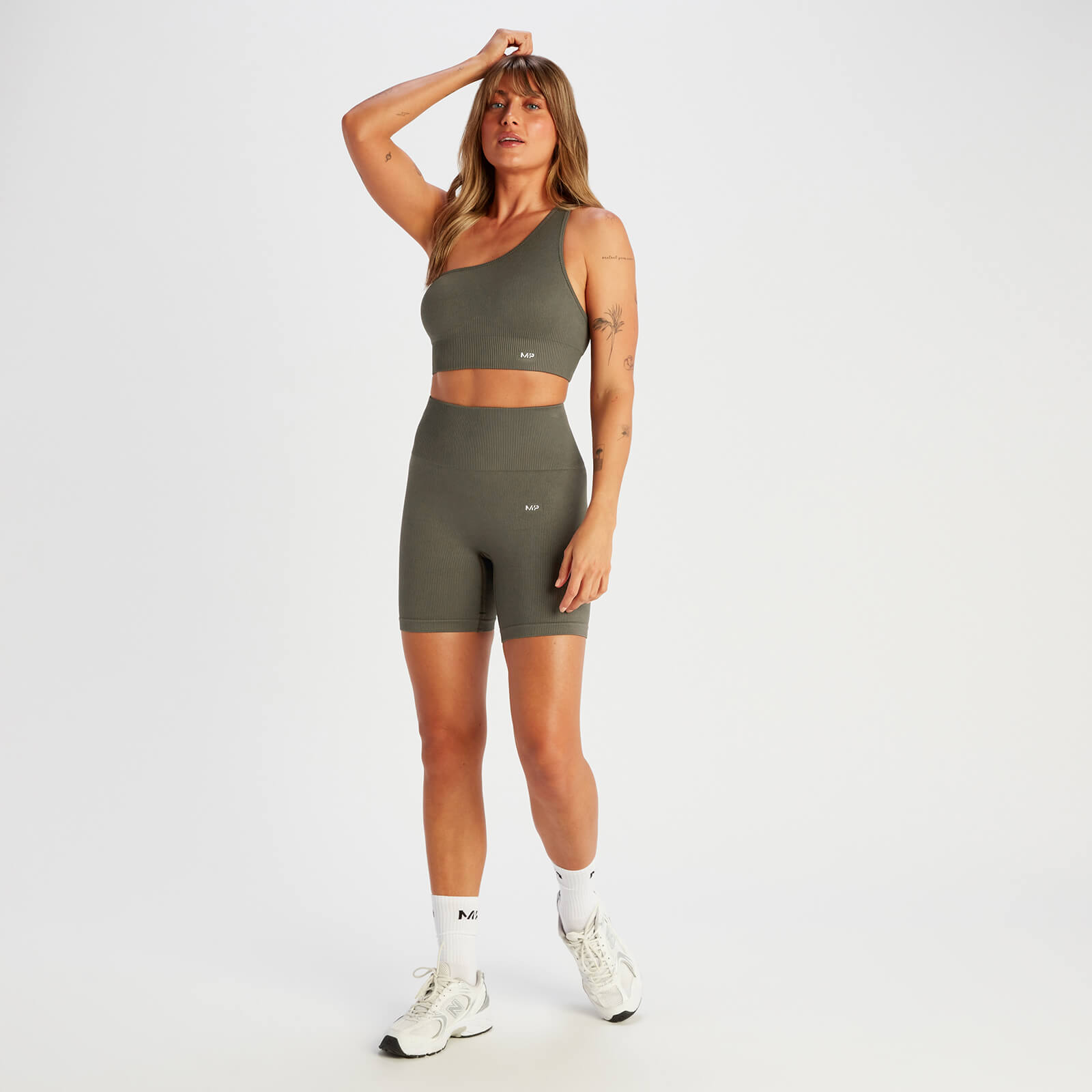 5059883257365 - Damen Tempo Rib Nahtloser Asymmetrischer BH – Graubraun Grün - XL 5059883257365 - Damen Tempo Rib Nahtloser Asymmetrischer BH – Graubraun Grün - XL