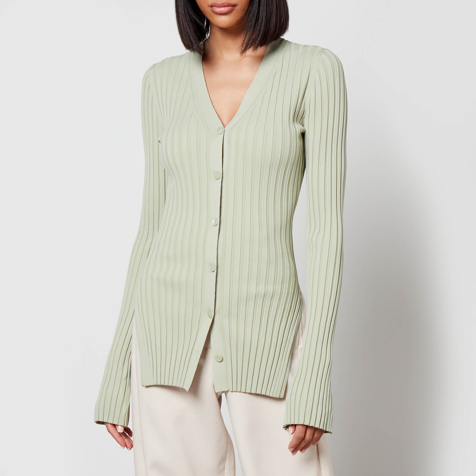 Axel Arigato Rae Ribbed-Knit Cardigan - XL