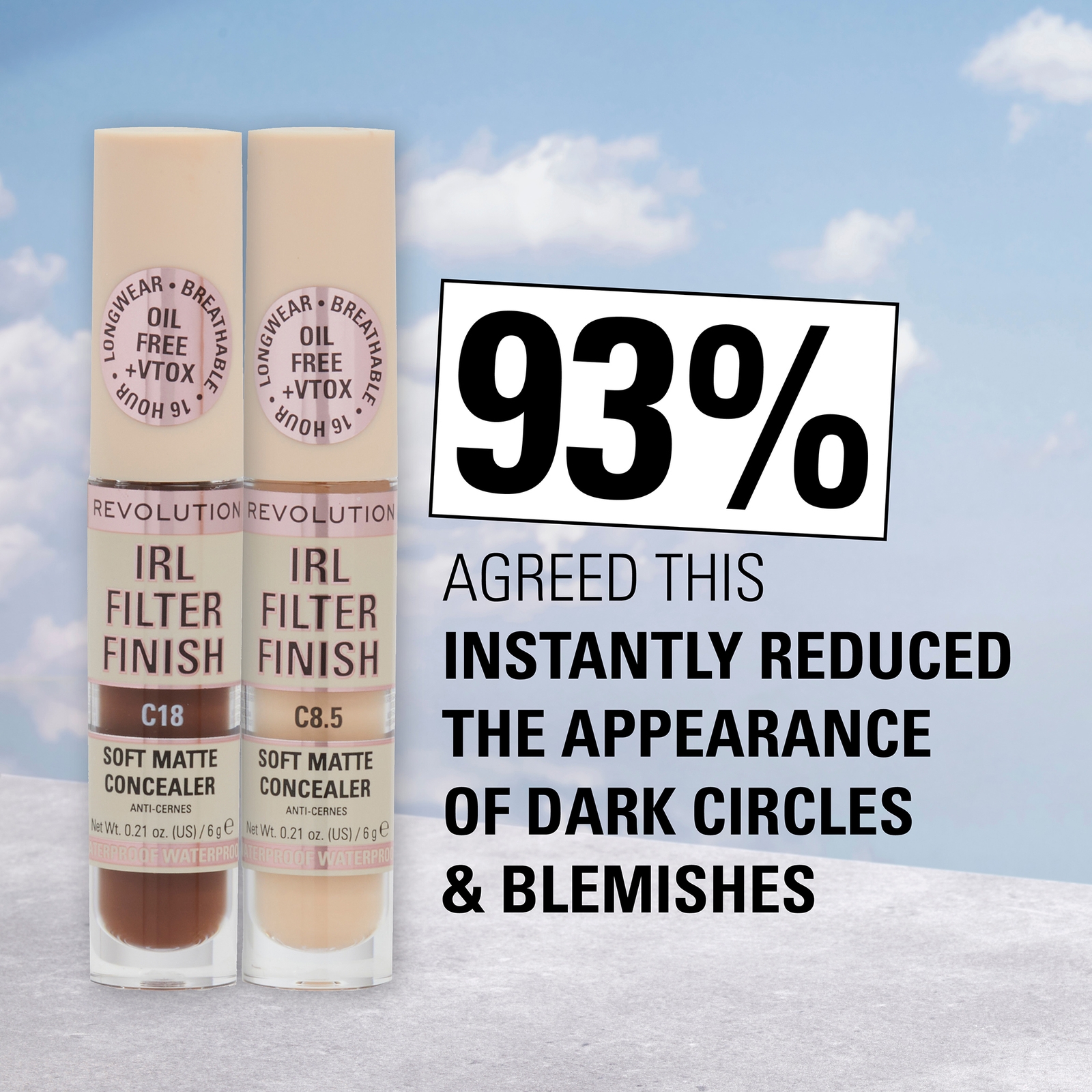 Thumbnail - Makeup Revolution IRL Filter Finish Concealer 6 g (Verschiedene Farbtöne) - C8.2