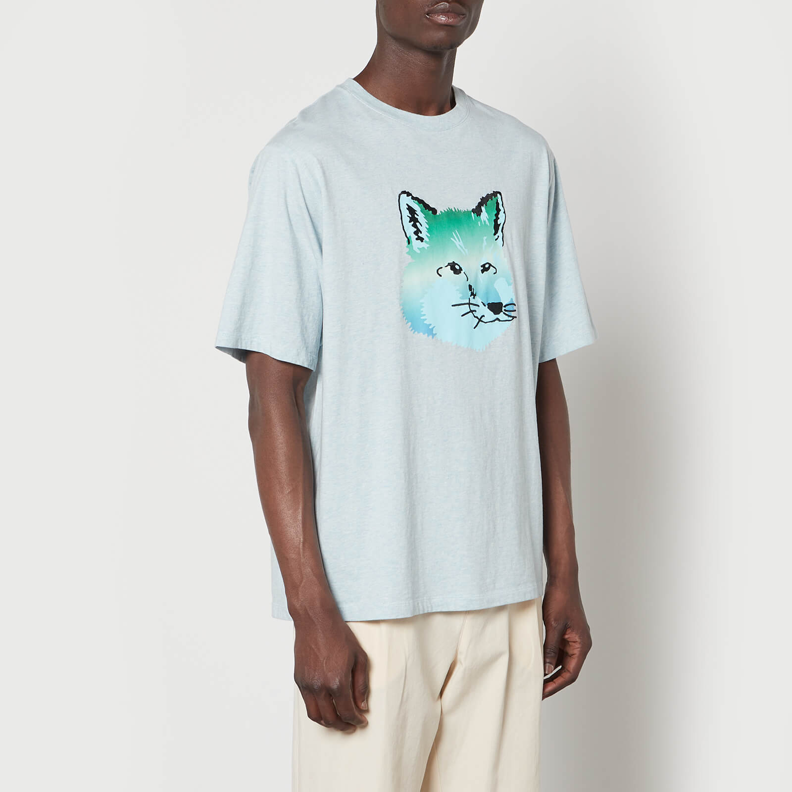 Maison Kitsuné Fox Head Cotton-Jersey T-Shirt - XXL