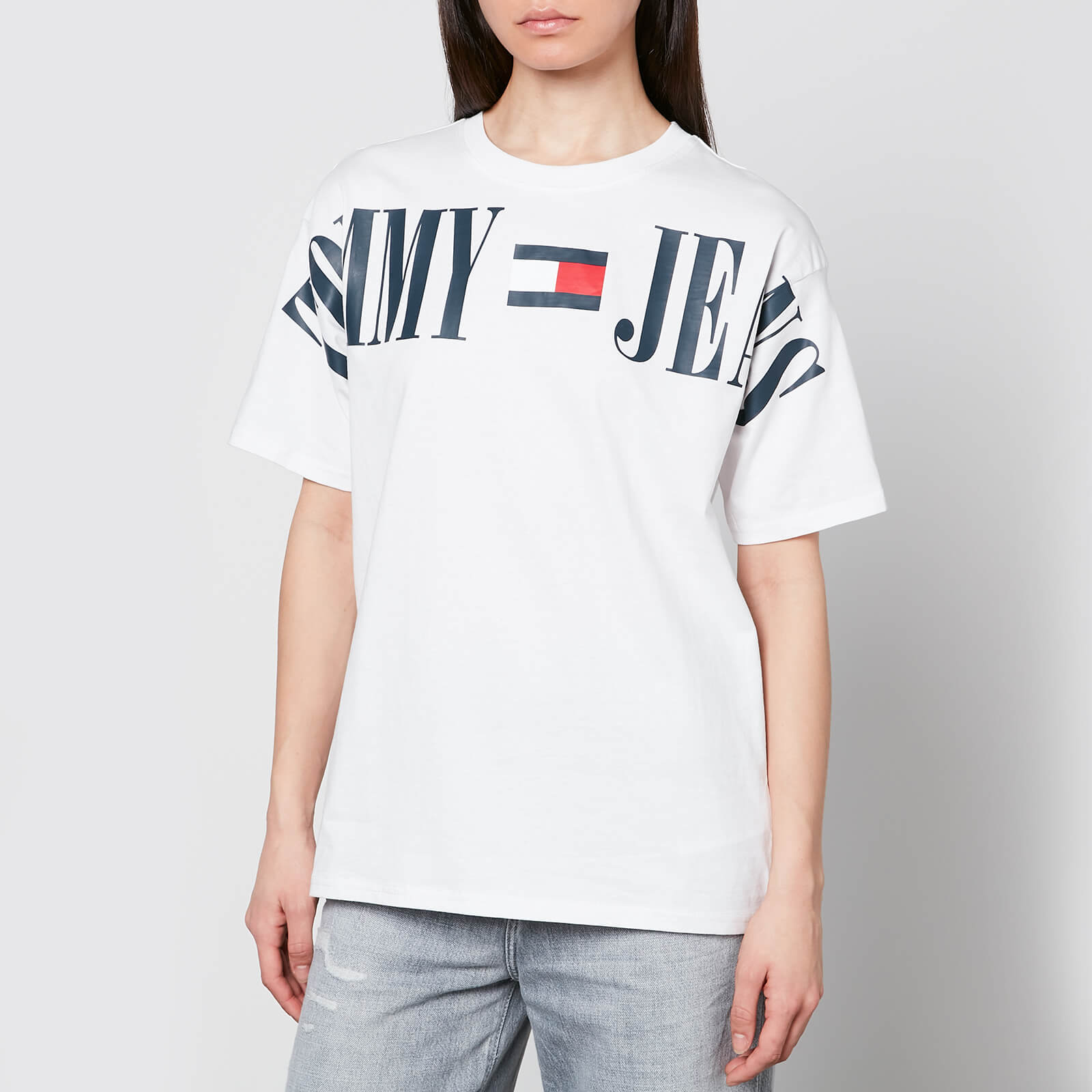 Tommy Jeans Archive Logo-Applique Cotton-Jersey Oversized T-Shirt