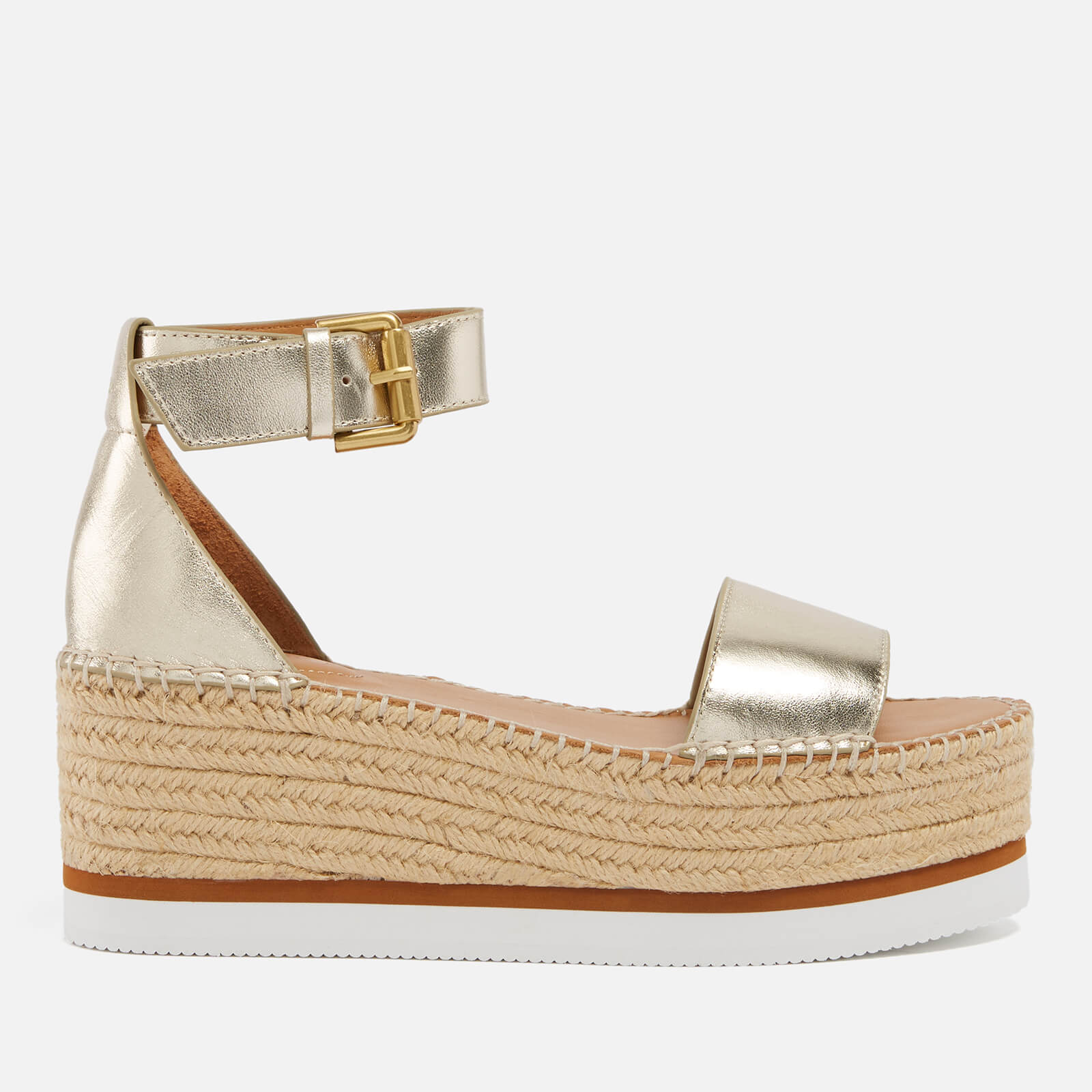 See by Chloé Women's Glyn Leather Espadrille Flatform Sandals - UK 3