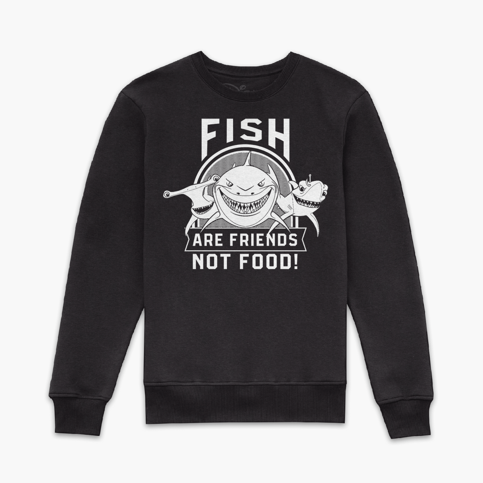 

Finding Nemo Fish Are Friends Not Food Sweatshirt - Black - XXL - Nero