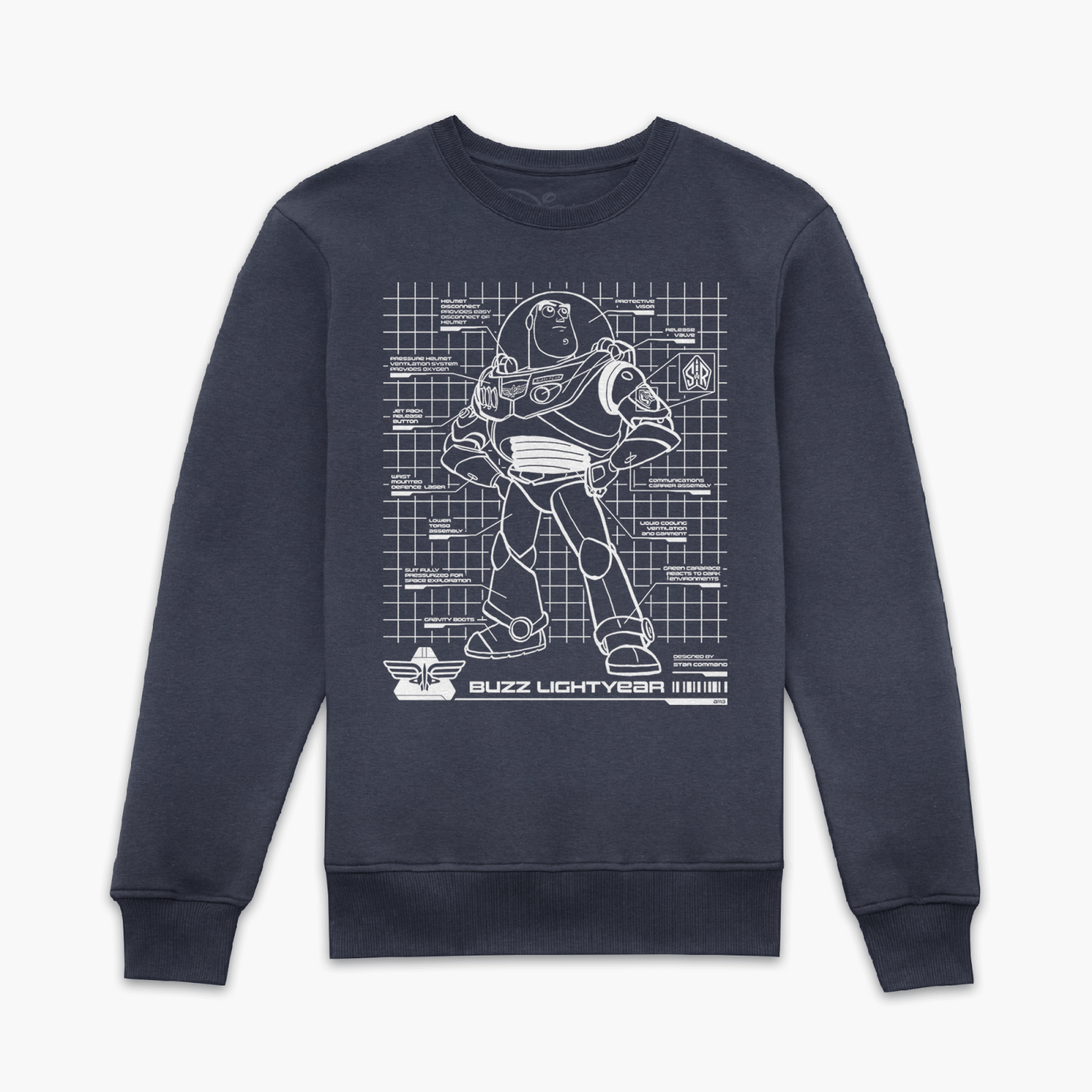 

Toy Story Buzz Lightyear Schematic Sweatshirt - Navy - XS - Blu Navy