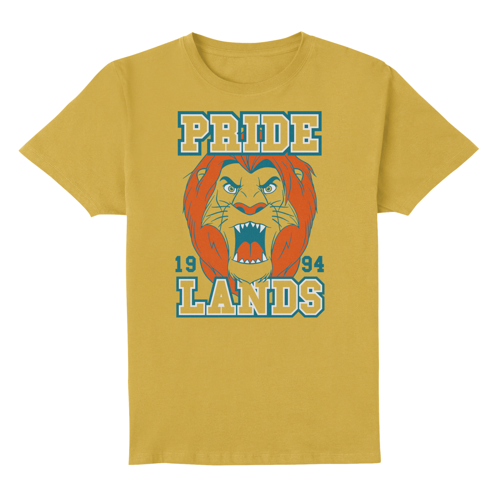 Lion King Simbas Pride Lands Unisex T-Shirt - Mustard - XXL - Mustard