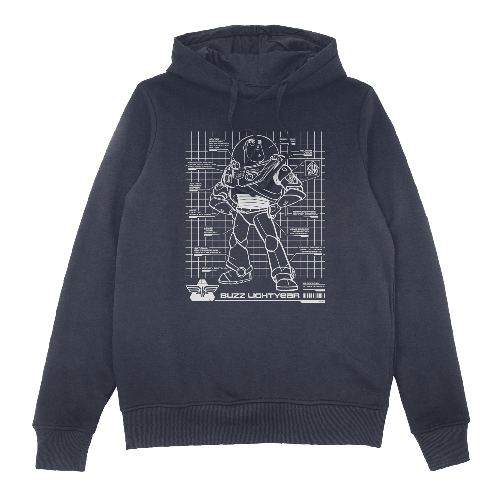 

Toy Story Buzz Lightyear Schematic Kids' Hoodie - Navy - 3-4 Anni - Blu Navy