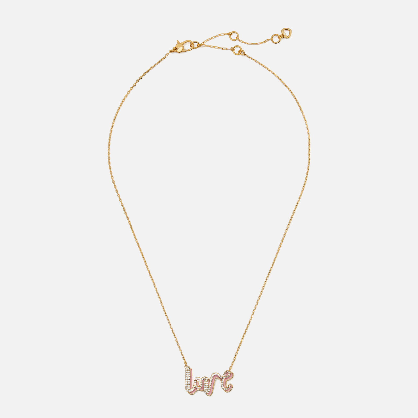 Image of Kate Spade New York Say Yes Love Rose Gold-Tone Necklace