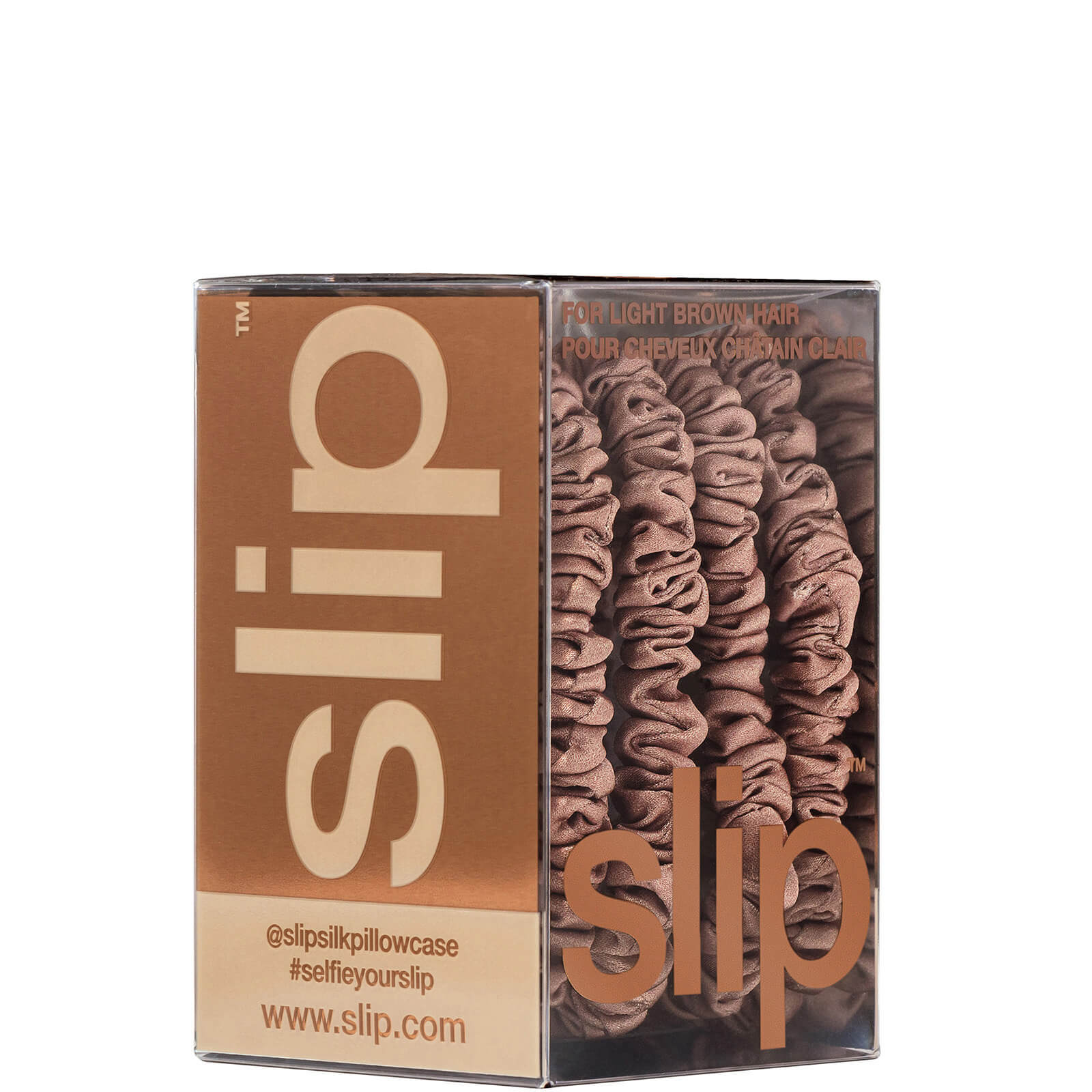 Thumbnail - Slip Pure Silk Skinny Scrunchies - Light Brown