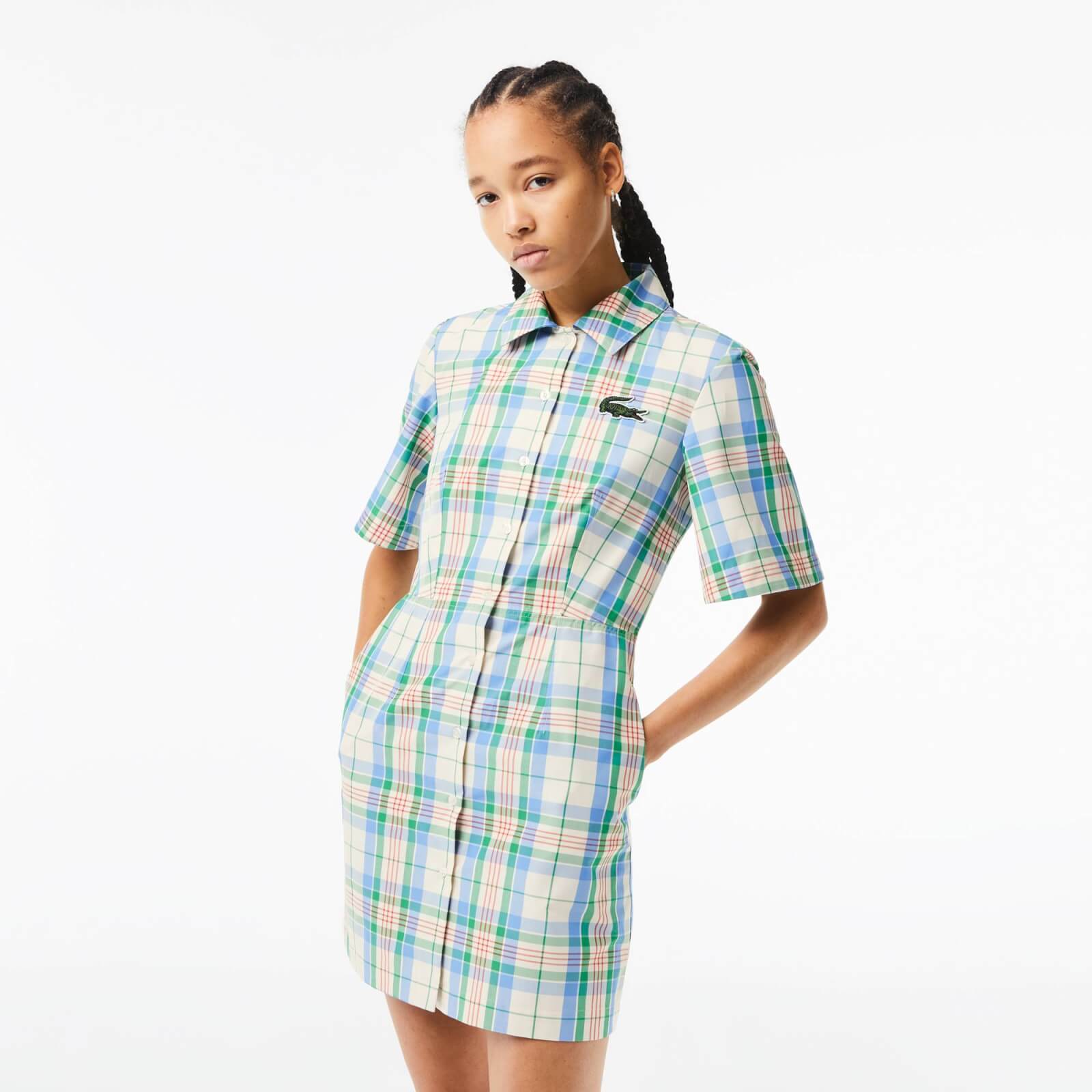 Lacoste Checked Cotton-Blend Shirt Dress