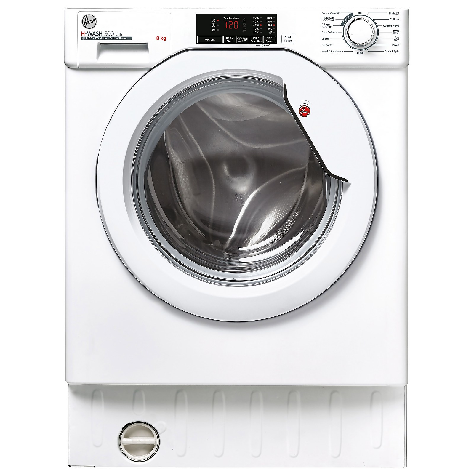 Hoover H-WASH 300 HBWS48D1W4 Integrated 8Kg Washing Machine with 1400 rpm - White