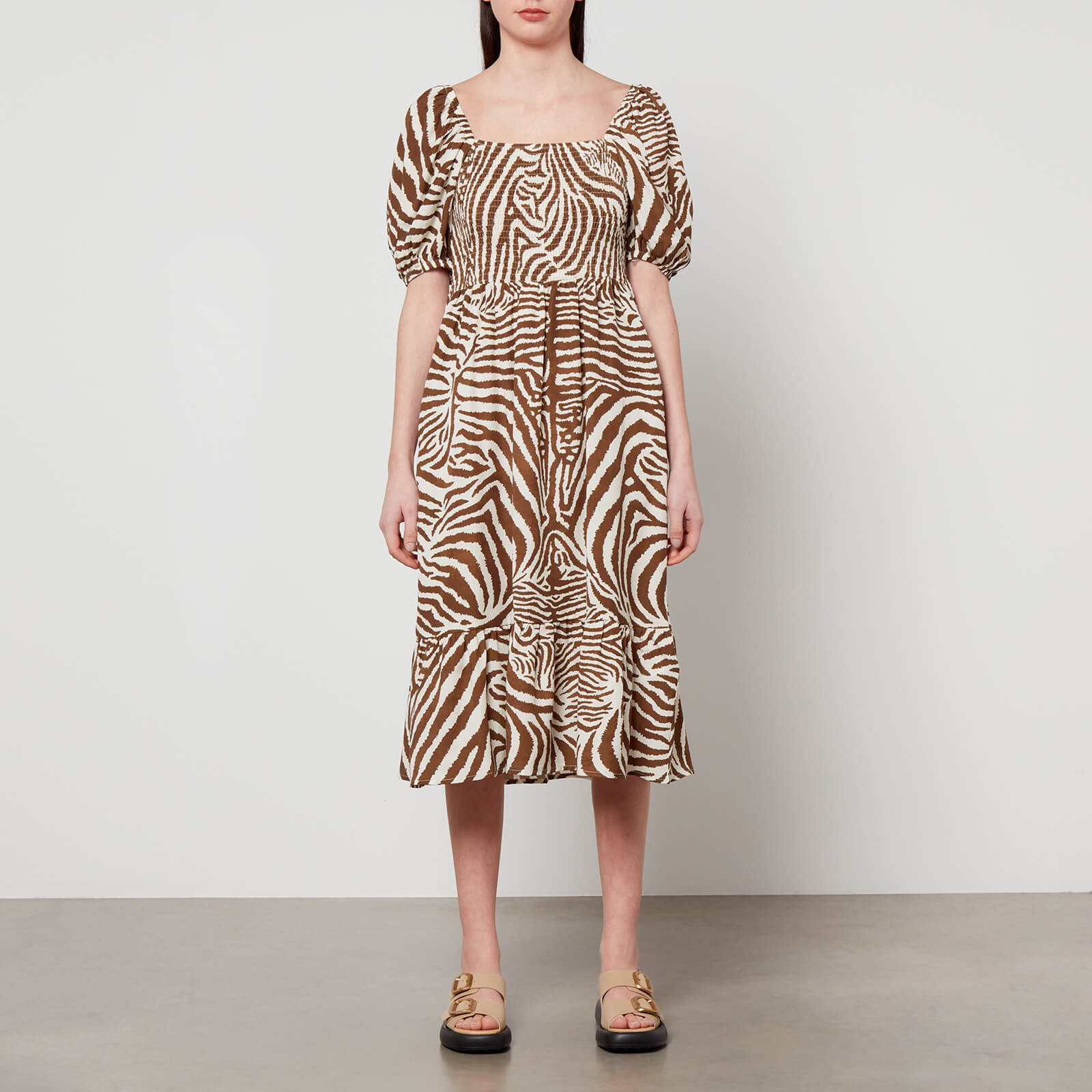 Barbour X House of Hackney Martello Zebra-Print Lyocell Dress - UK 8