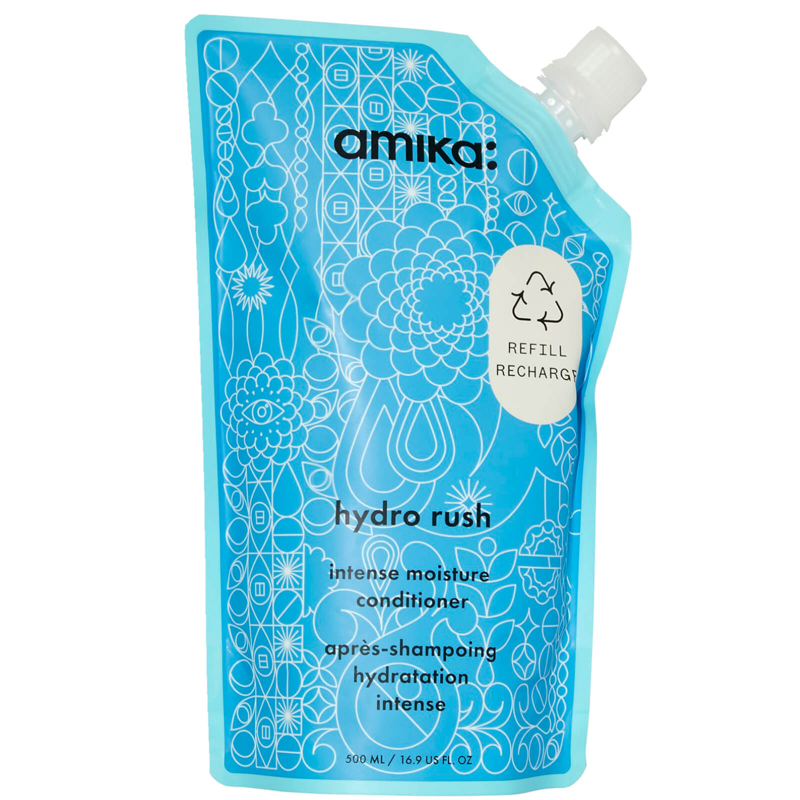 Photos - Hair Product Amika Hydro Rush Intense Moisture Conditioner - 500ml - Refill 