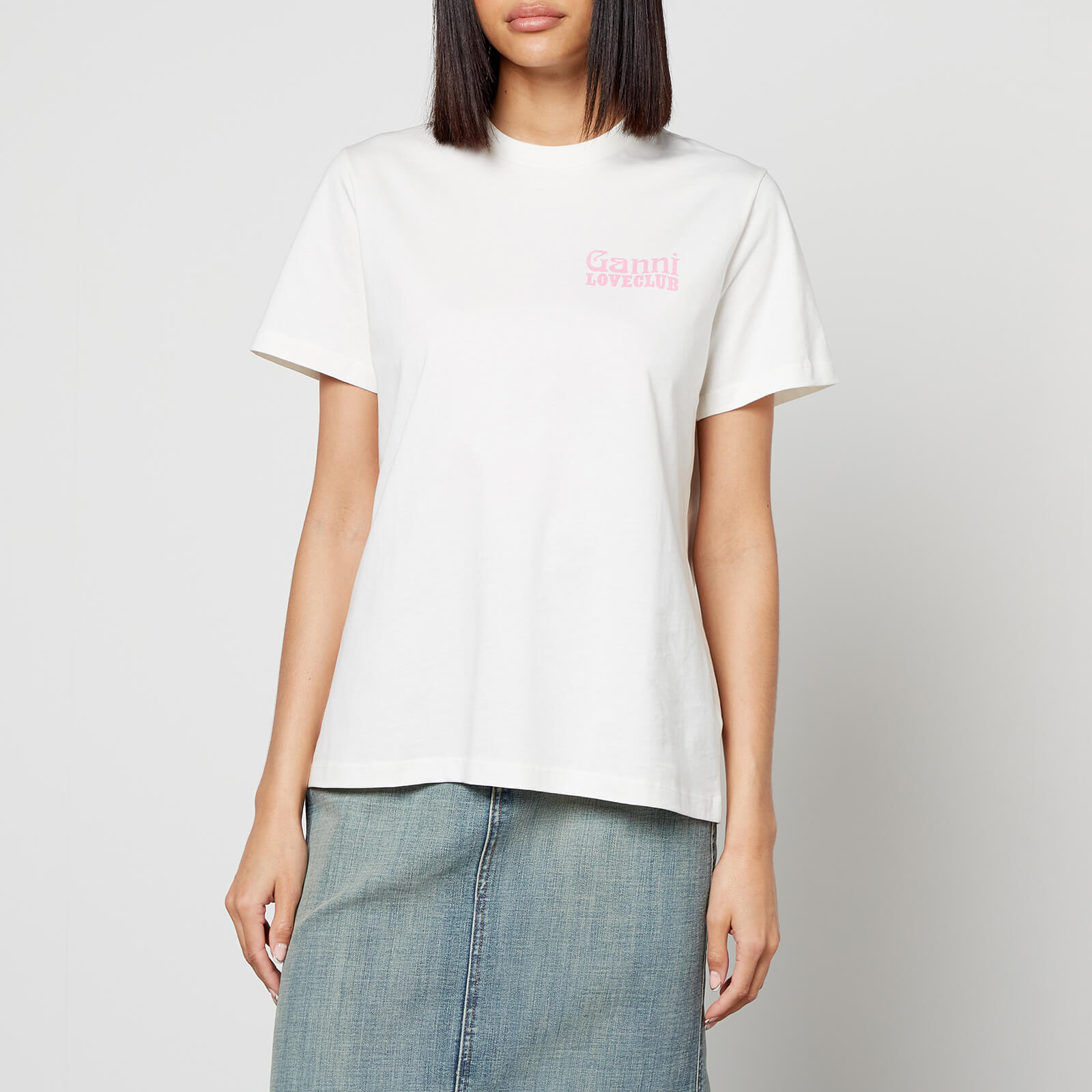 Ganni Basic Nightclub Cotton-Jersey Relaxed T-Shirt - L product