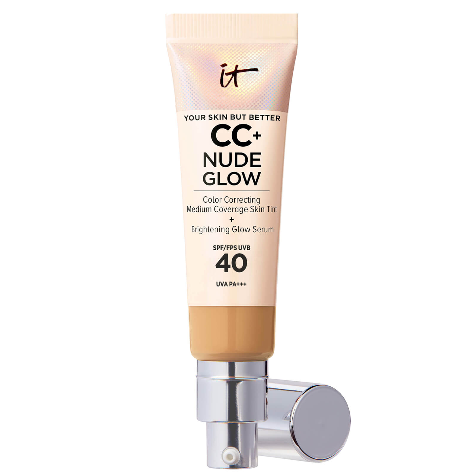 IT Cosmetics CC+ and Nude Glow Lightweight Foundation and Glow Serum with SPF40 32ml (Various Shades) - Tan Warm