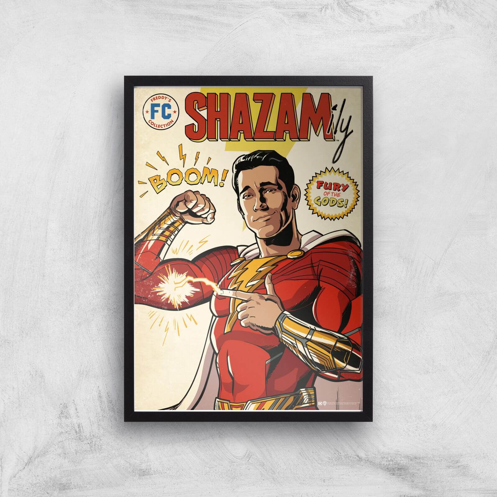 

Shazam! Fury of the Gods Shazamily Giclee Art Print - A4 - Black Frame