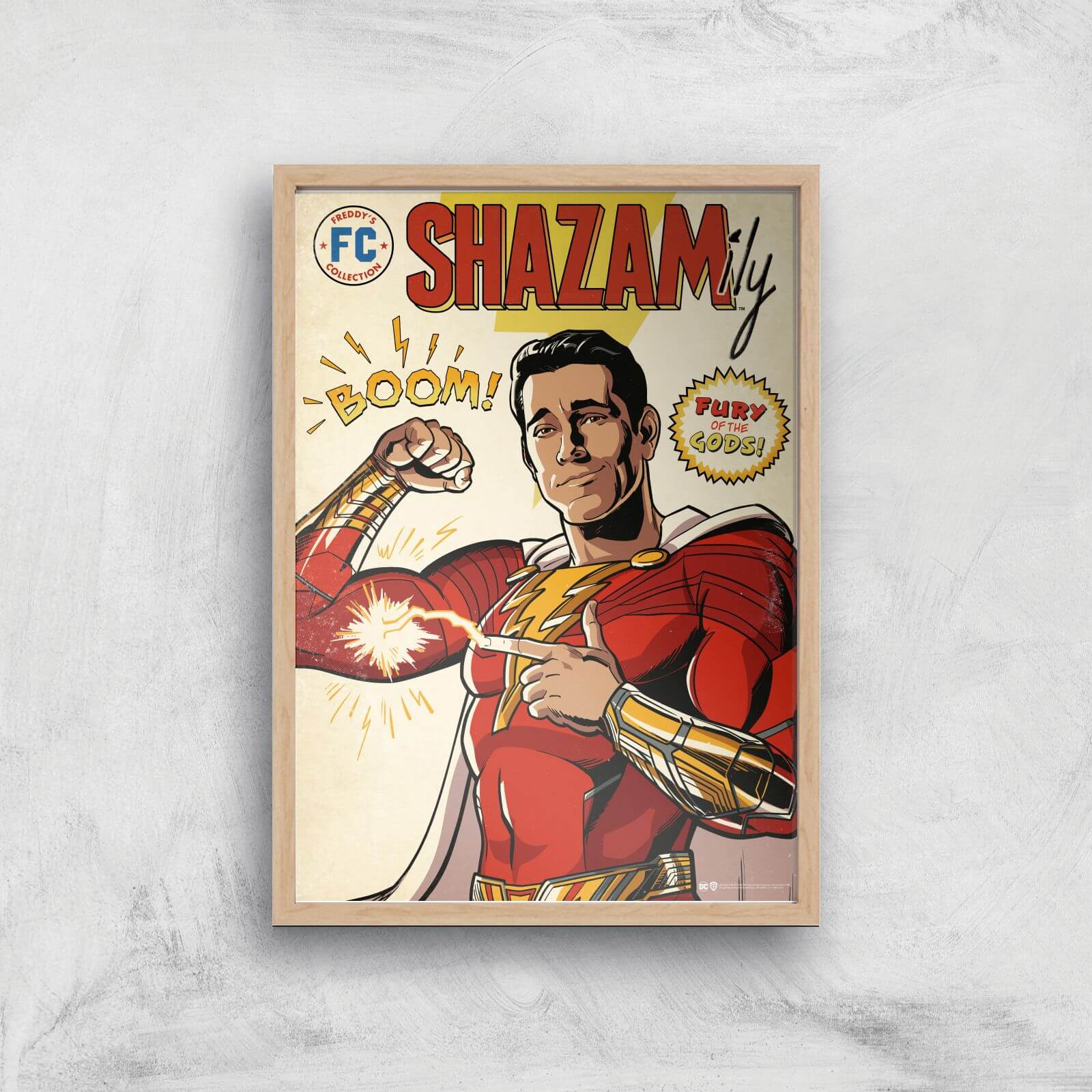Shazam! Fury of the Gods Shazamily Giclee Art Print - A2 - Wooden Frame