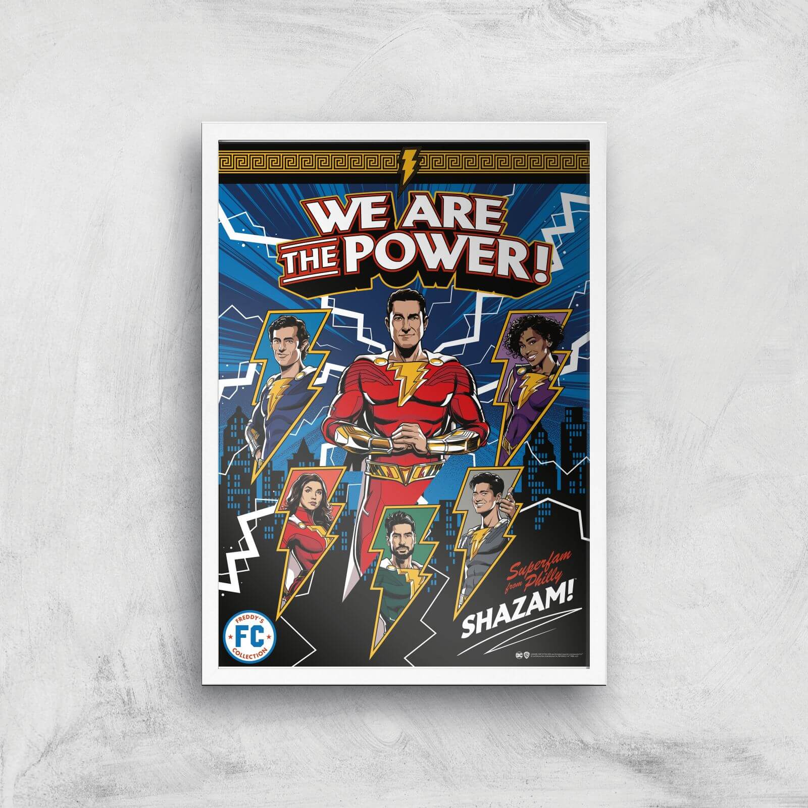 

Shazam! Fury of the Gods We Are The Power! Giclee Art Print - A2 - White Frame