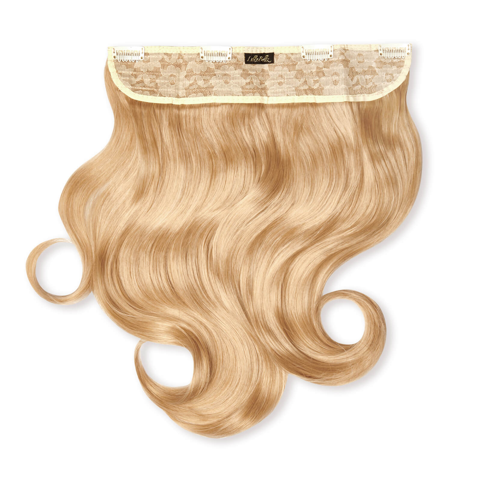 LullaBellz Thick 16 1-Piece Curly Clip in Hair Extensions (Various Colours) - Honey Blonde