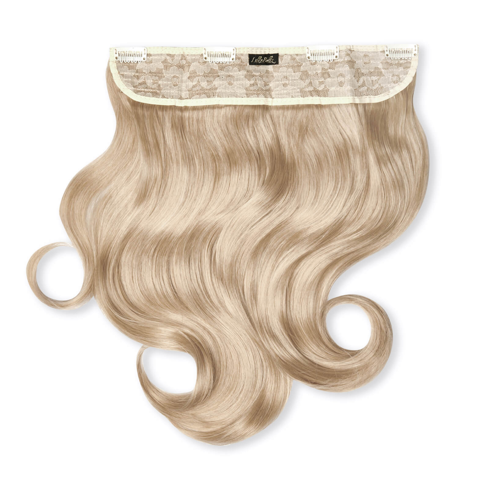 Lullabellz Thick 16 1-piece Curly Clip In Hair Extensions (various Colours) - California Blonde In White