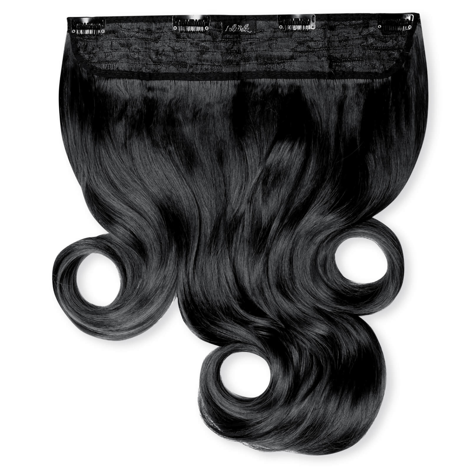 Lullabellz Thick 16 1-piece Curly Clip In Hair Extensions (various Colours) - Jet Black In White